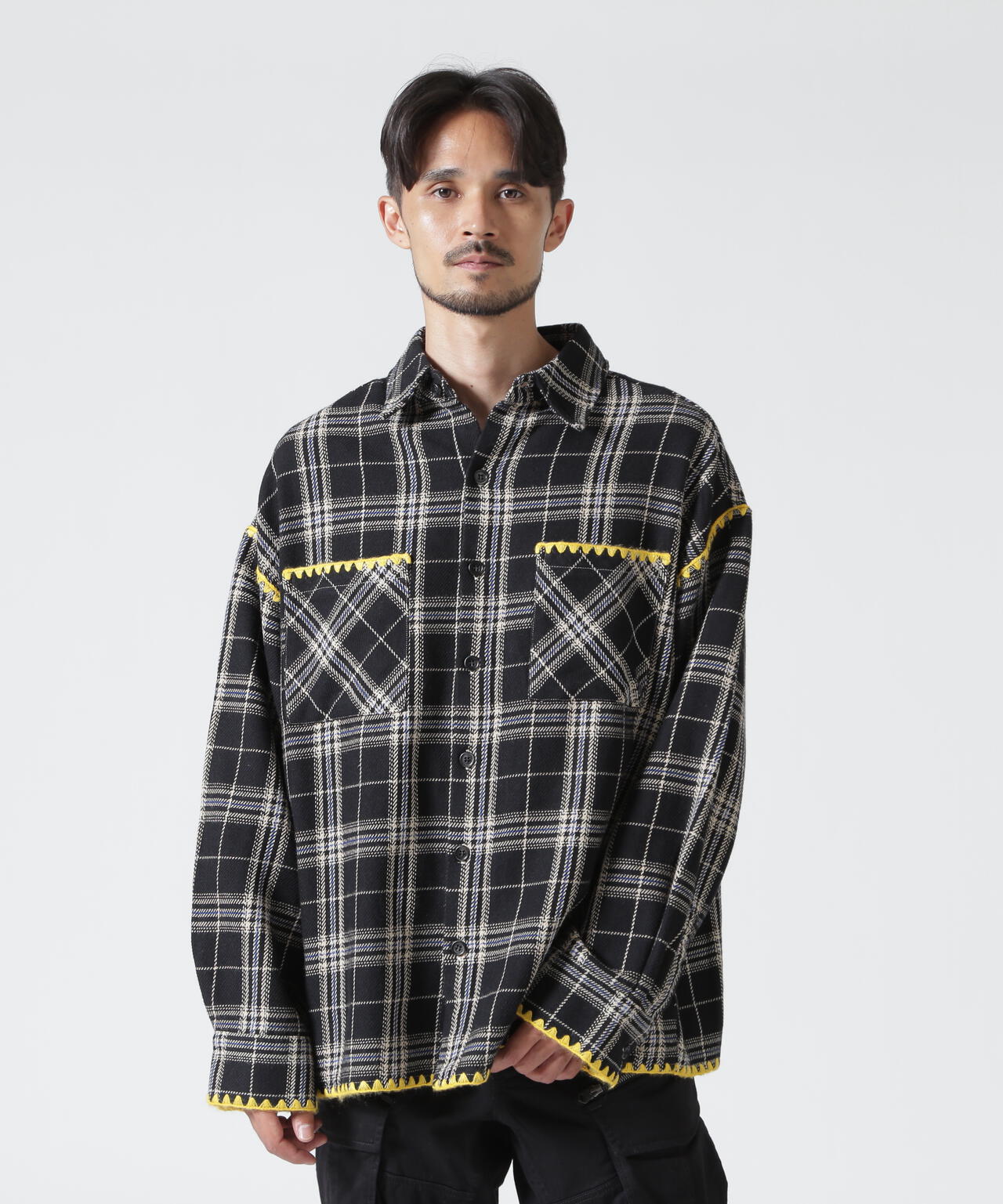 B omnivore/ビーオムニボー HAND STITCH FLANNEL ハンドステッチフランネルシャツ