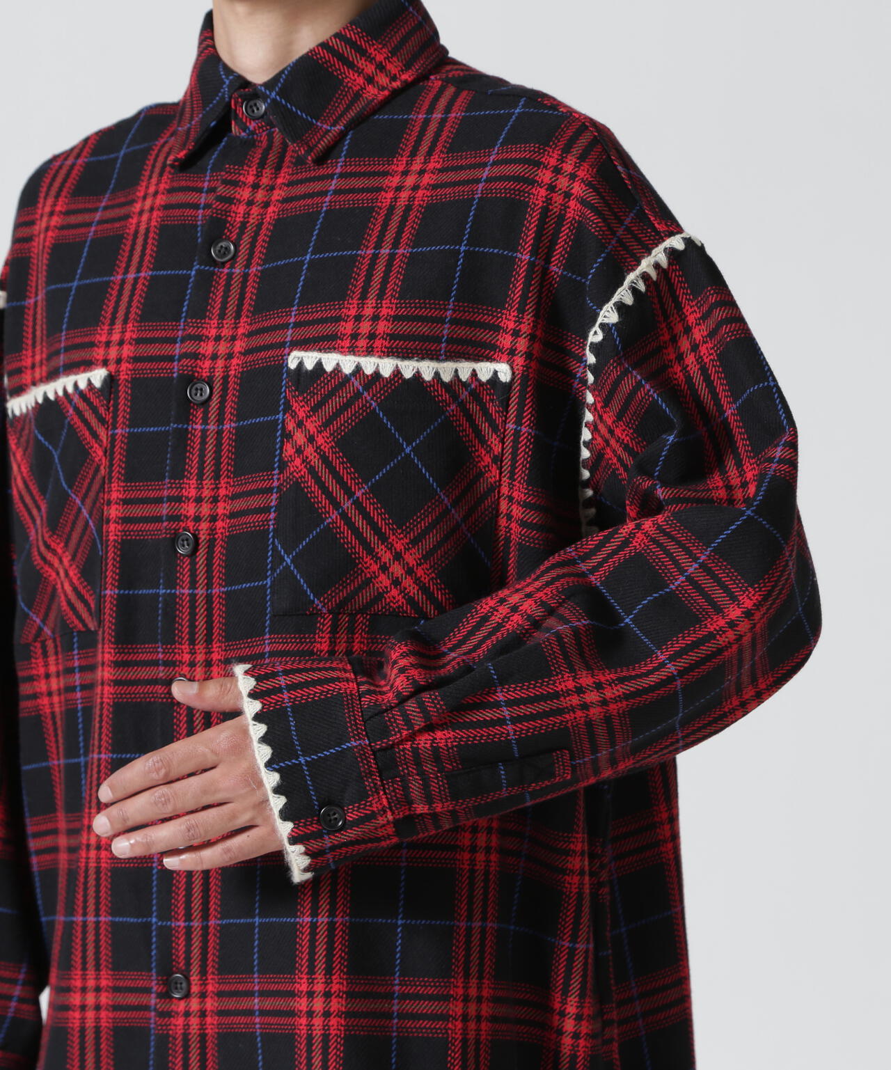 B omnivore/ビーオムニボー HAND STITCH FLANNEL ハンドステッチフランネルシャツ