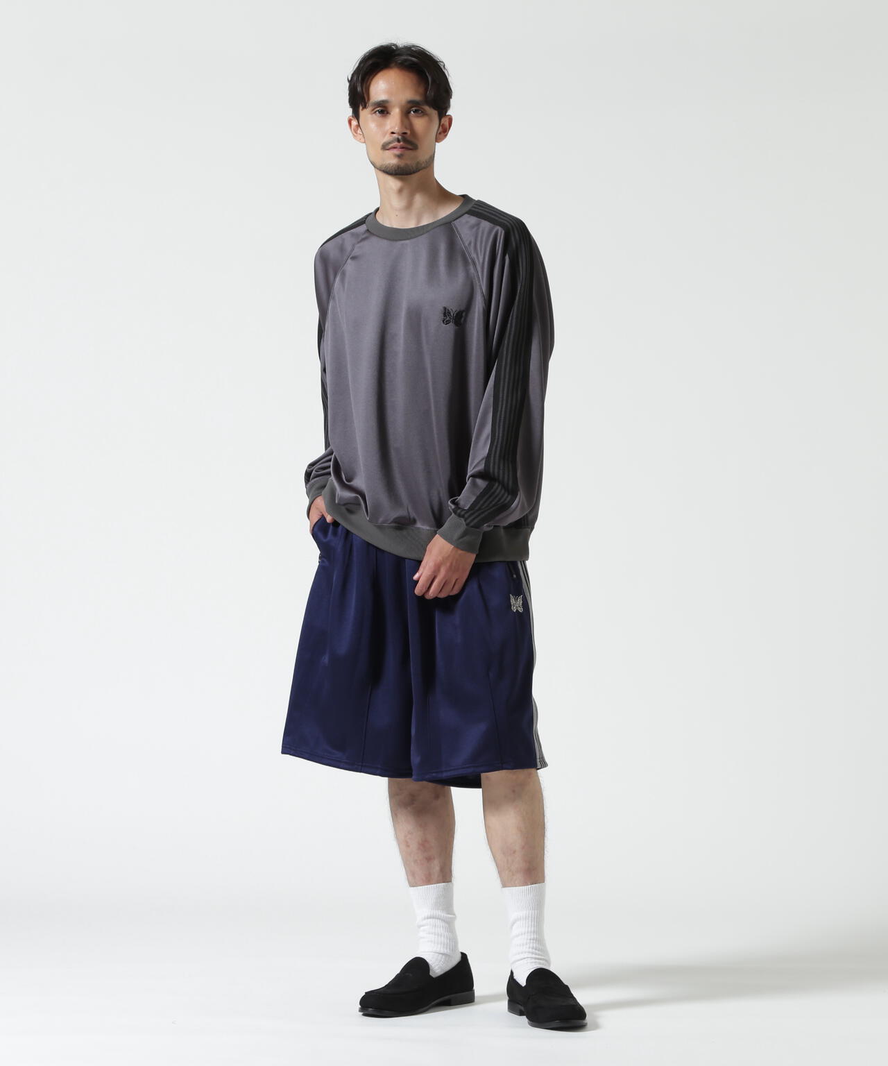 Needles/ニードルズ 別注Track Crew Neck Shirt - Poly Smooth