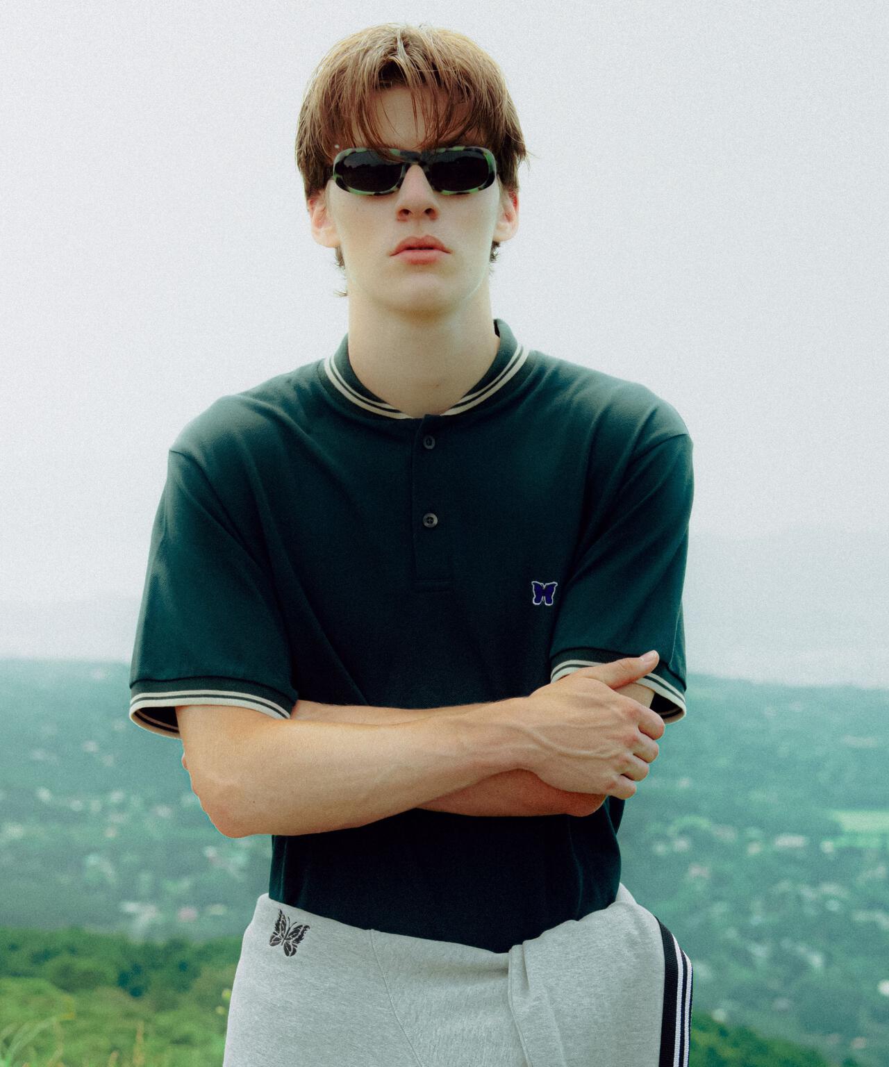 Needles/ニードルズ 別注Shawl Collar S/S Polo - Cotton Pique