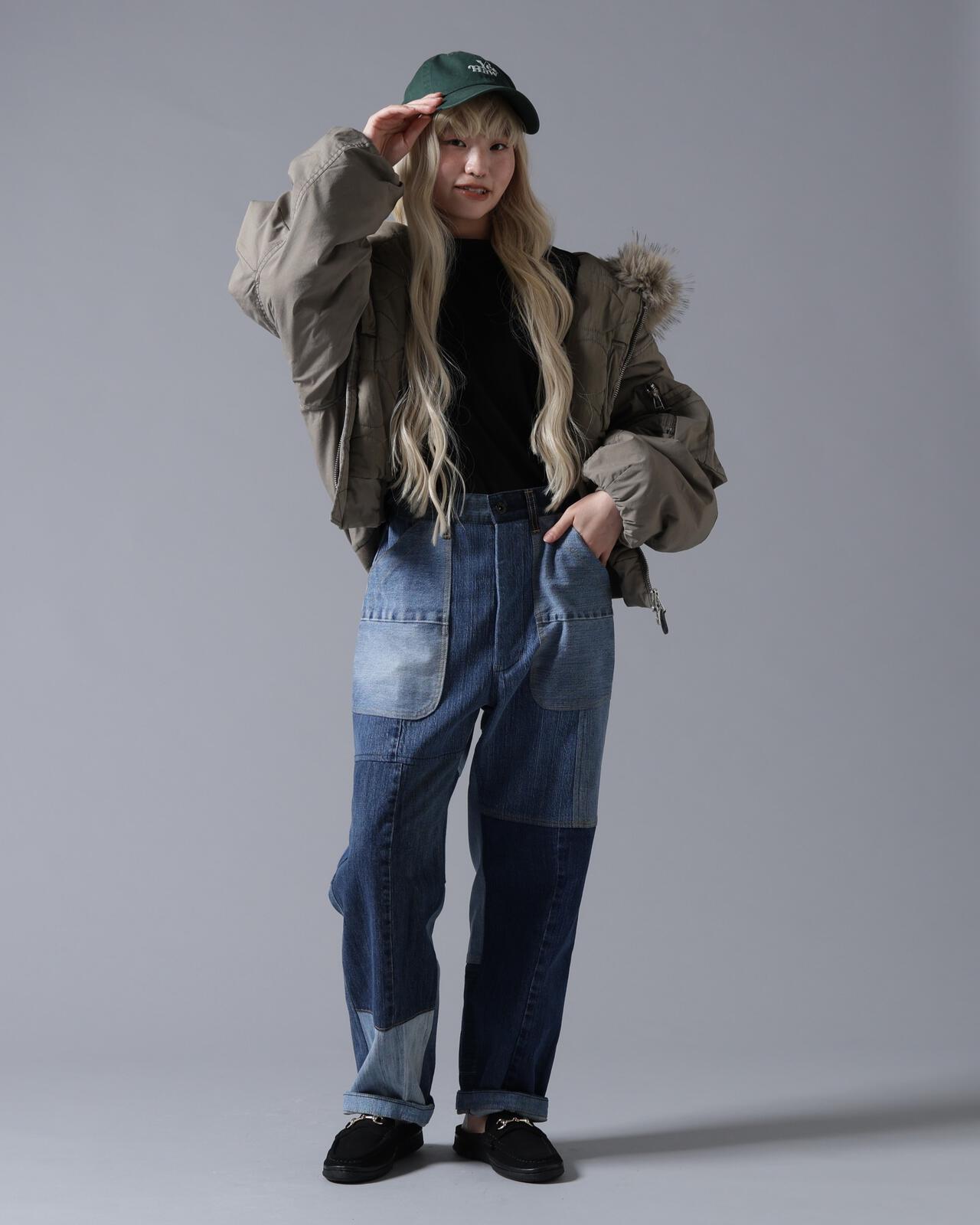 B omnivore/ビーオムニボー COTTON NYLON FUR BLOUSON