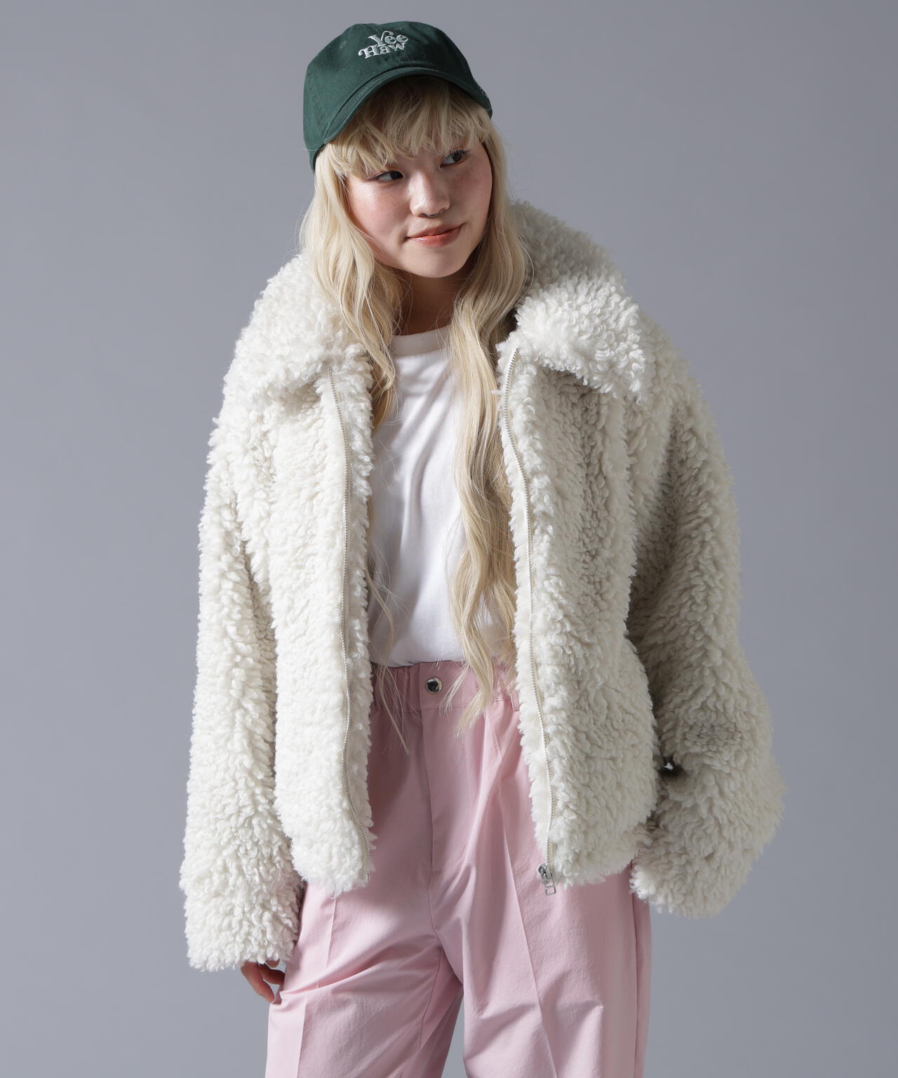 B omnivore/ビーオムニボー BOA COLLAR BLOUSON