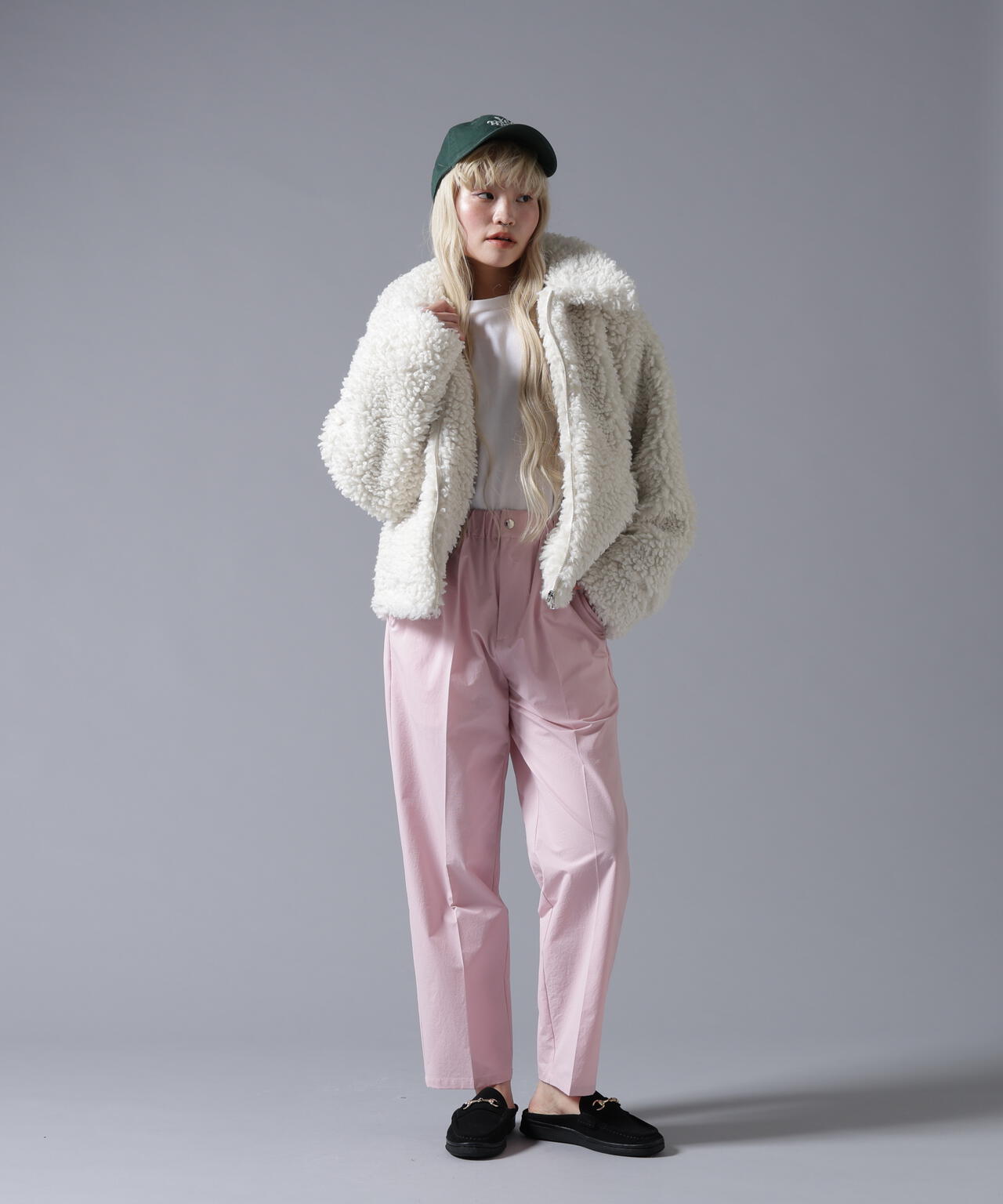 B omnivore/ビーオムニボー BOA COLLAR BLOUSON