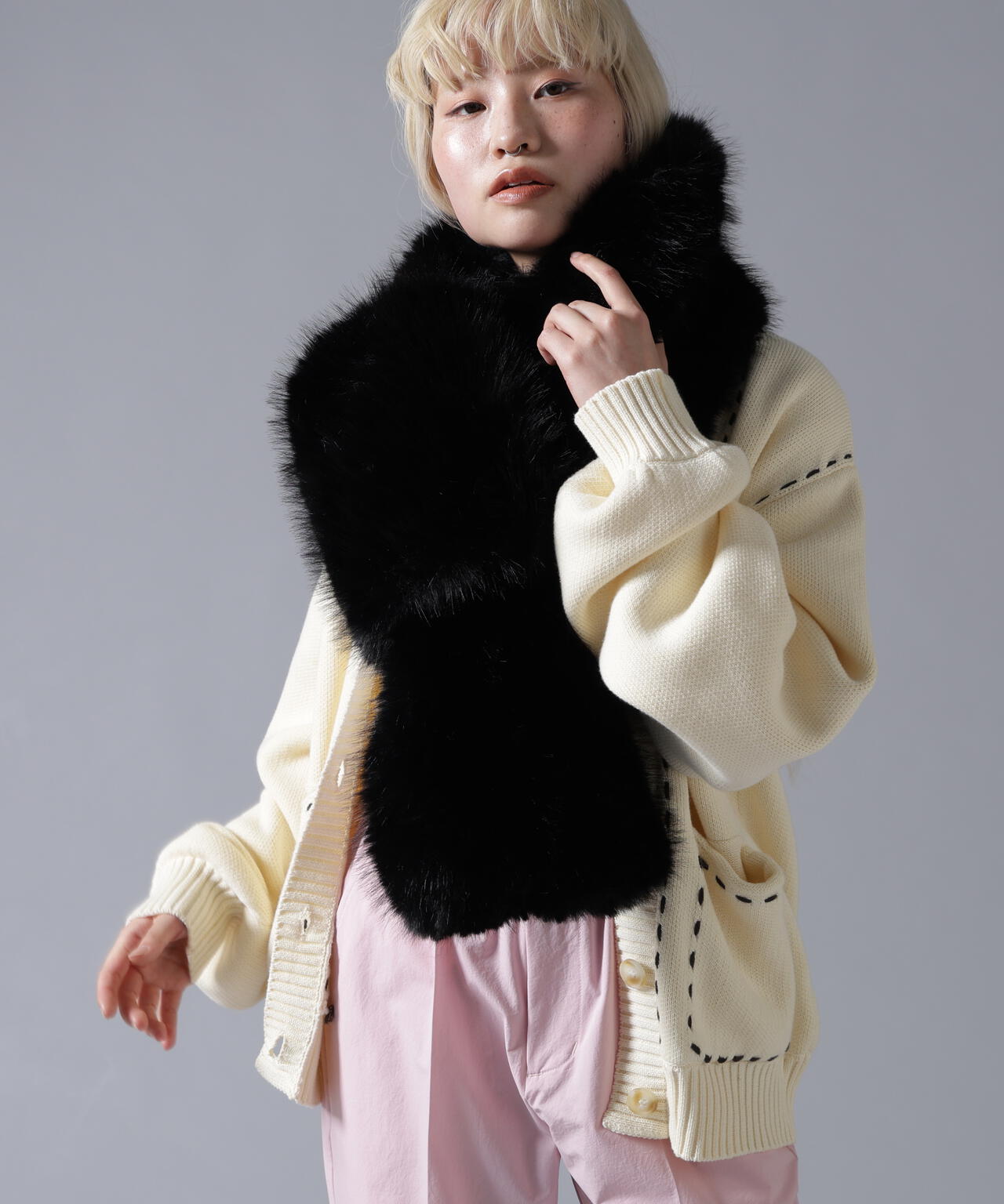 B omnivore/ビーオムニボー ECOFUR MUFFLER