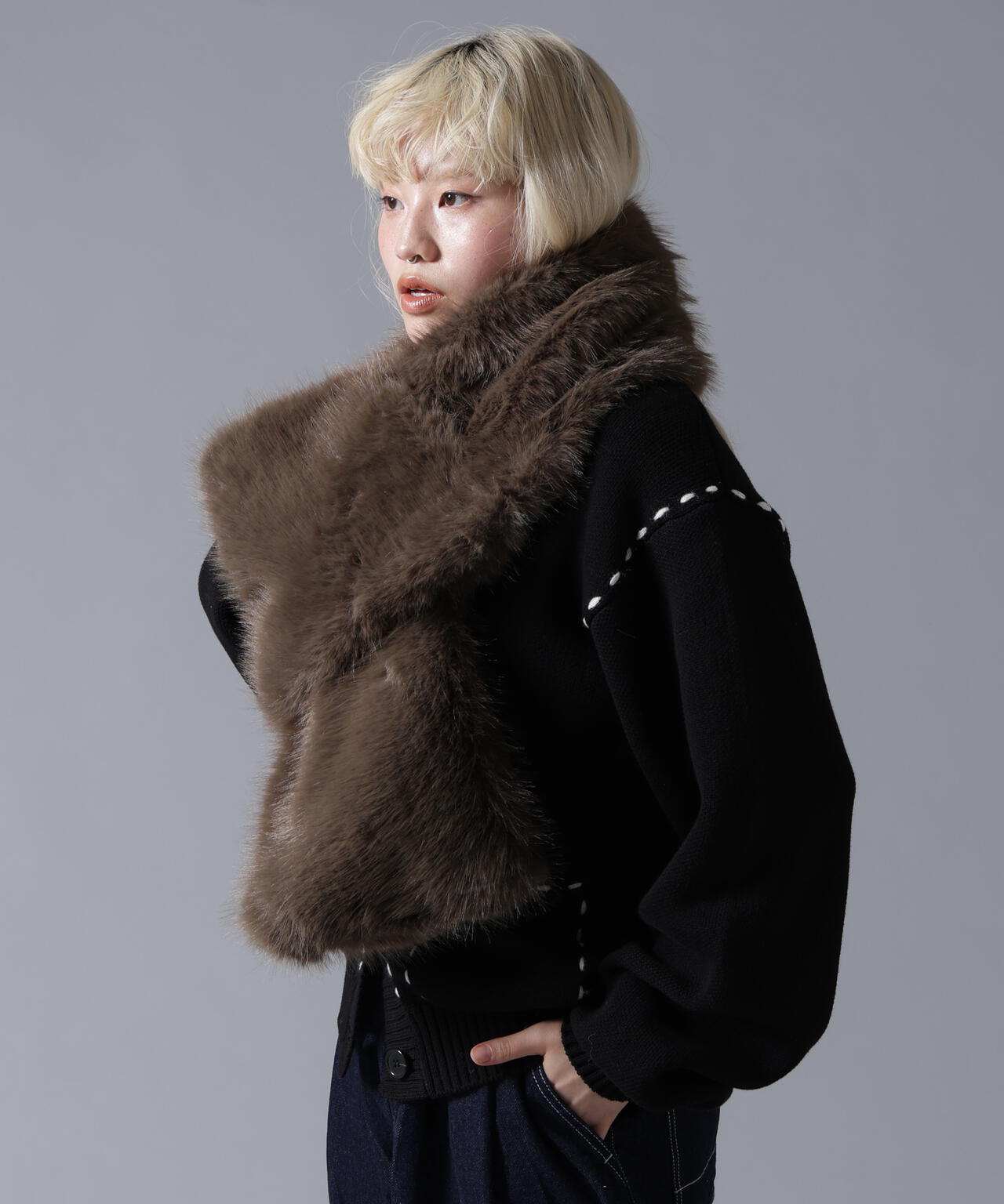 B omnivore/ビーオムニボー ECOFUR MUFFLER