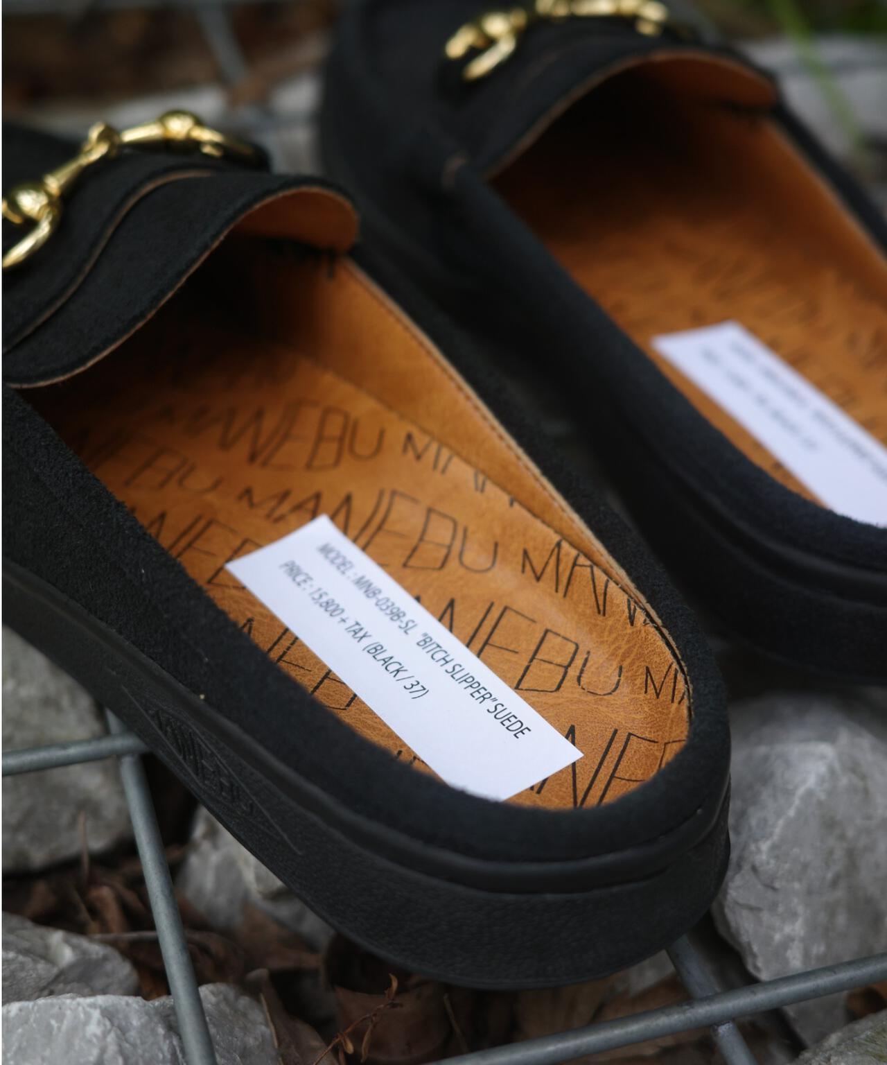 MANEBU/マネブ BITCH SLIPPER SUEDE ビットローファースリッパ スエード ユニセックス