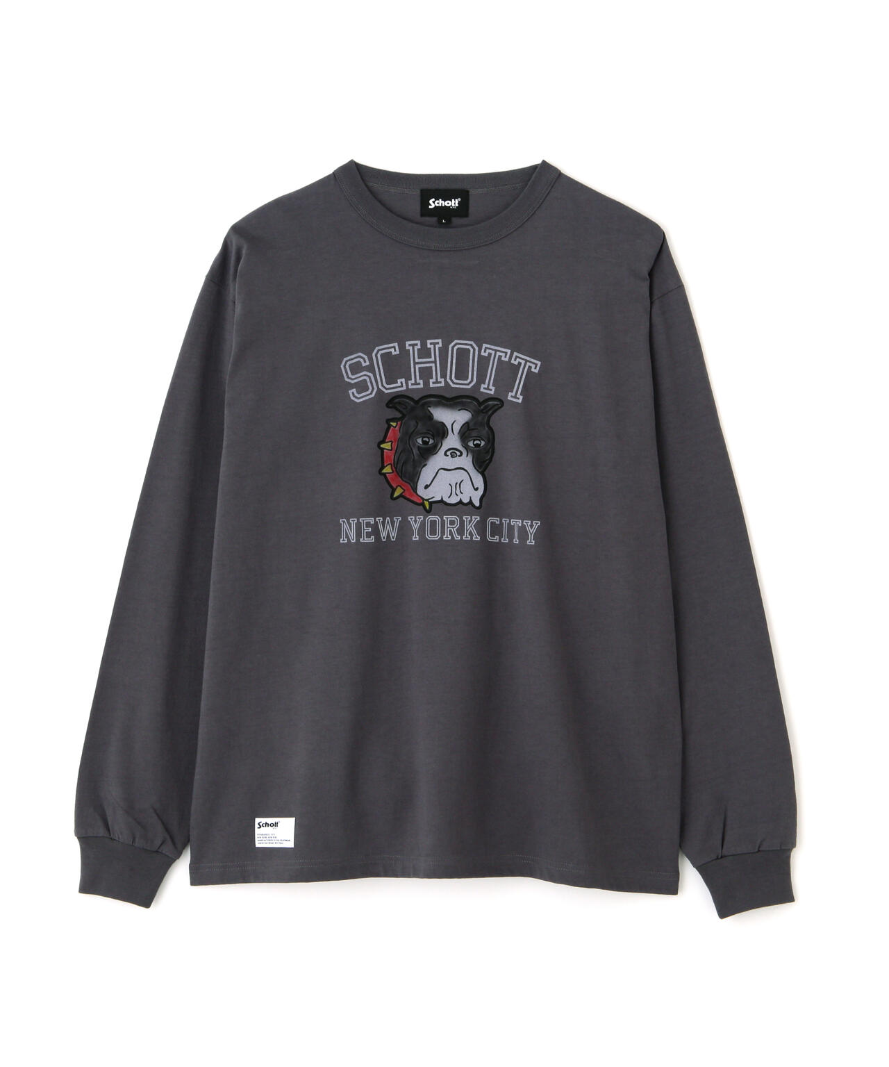 COLOR FLOCKY BULLDOG LS T-SHIRT/カラーフロッキー ブルドッグ LS Tシャツ