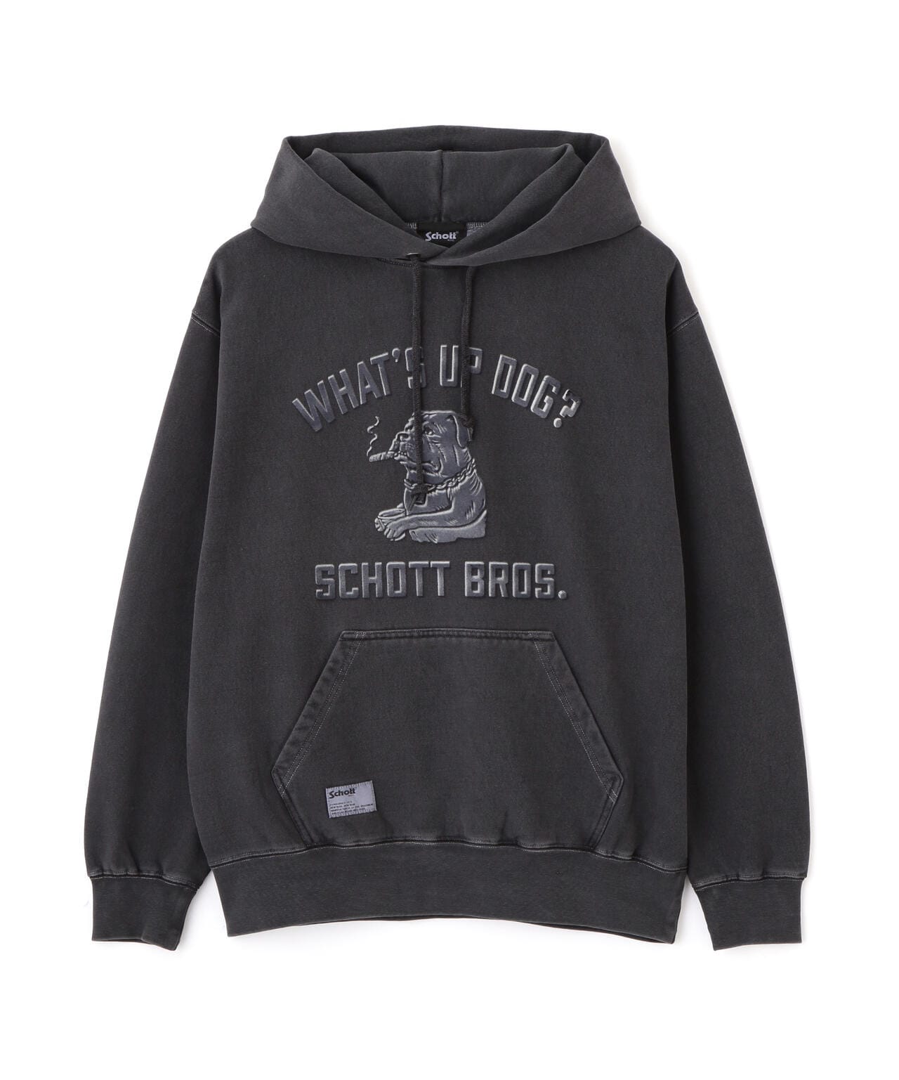HOODED SWEAT FLOCKY CHILL ROTTWEILER/フロッキー チルロットワイラー パーカー