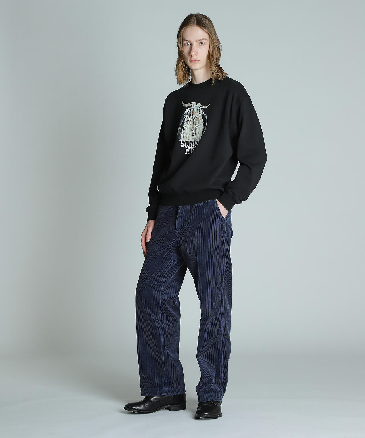 COLOR FLOCKY GOAT CREW SWEAT/カラーフロッキー ゴート クルースウェット