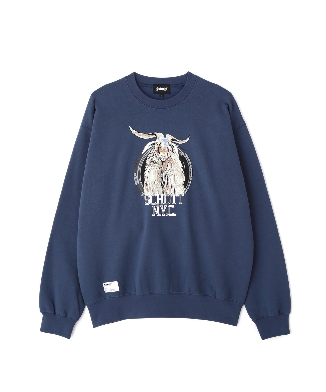 COLOR FLOCKY GOAT CREW SWEAT/カラーフロッキー ゴート クルースウェット
