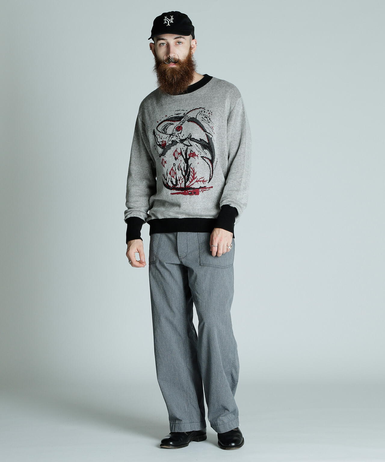 50S OVER SIZE KNIT SHARK/50's オーバーサイズニット シャーク
