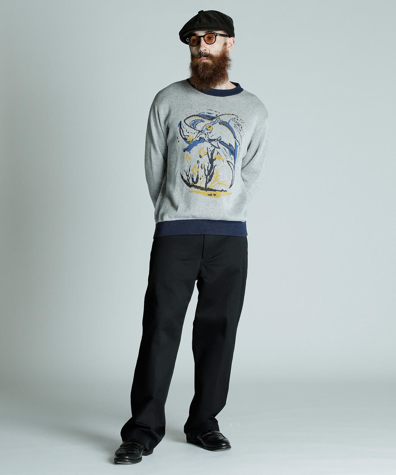 50S OVER SIZE KNIT SHARK/50's オーバーサイズニット シャーク