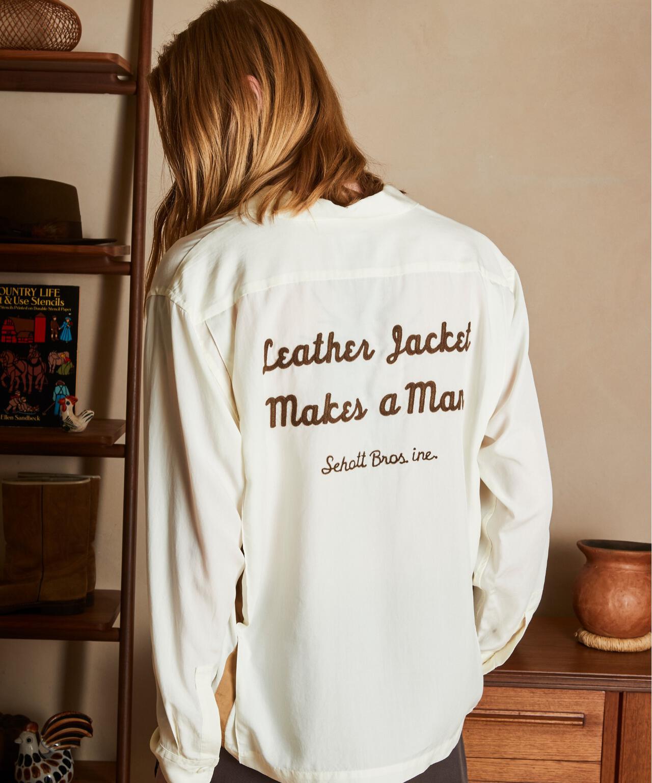 BOWLING SHIRT'LEATHER JACKET MAKES A MAN/ボーリングシャツ レザージャケット メイクス ア マン