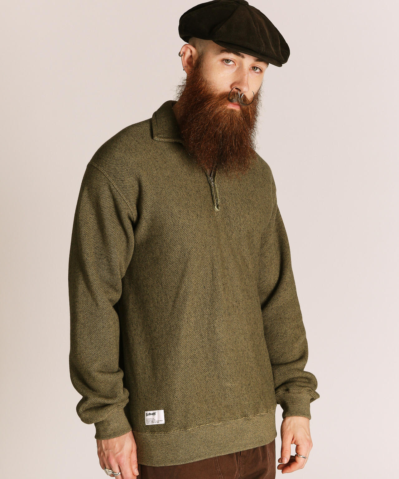 SALT AND PEPPER HALF ZIP SWEAT/ソルト アンド ペッパー ハーフジップスウェット
