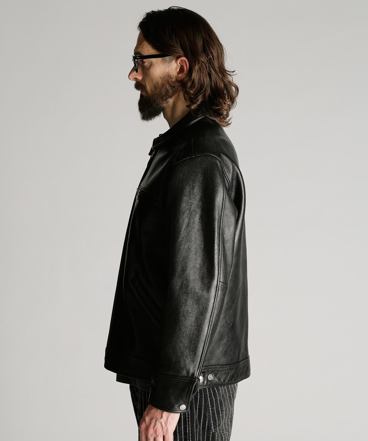 LEATHER TRACKER JACKET/レザートラッカージャケット