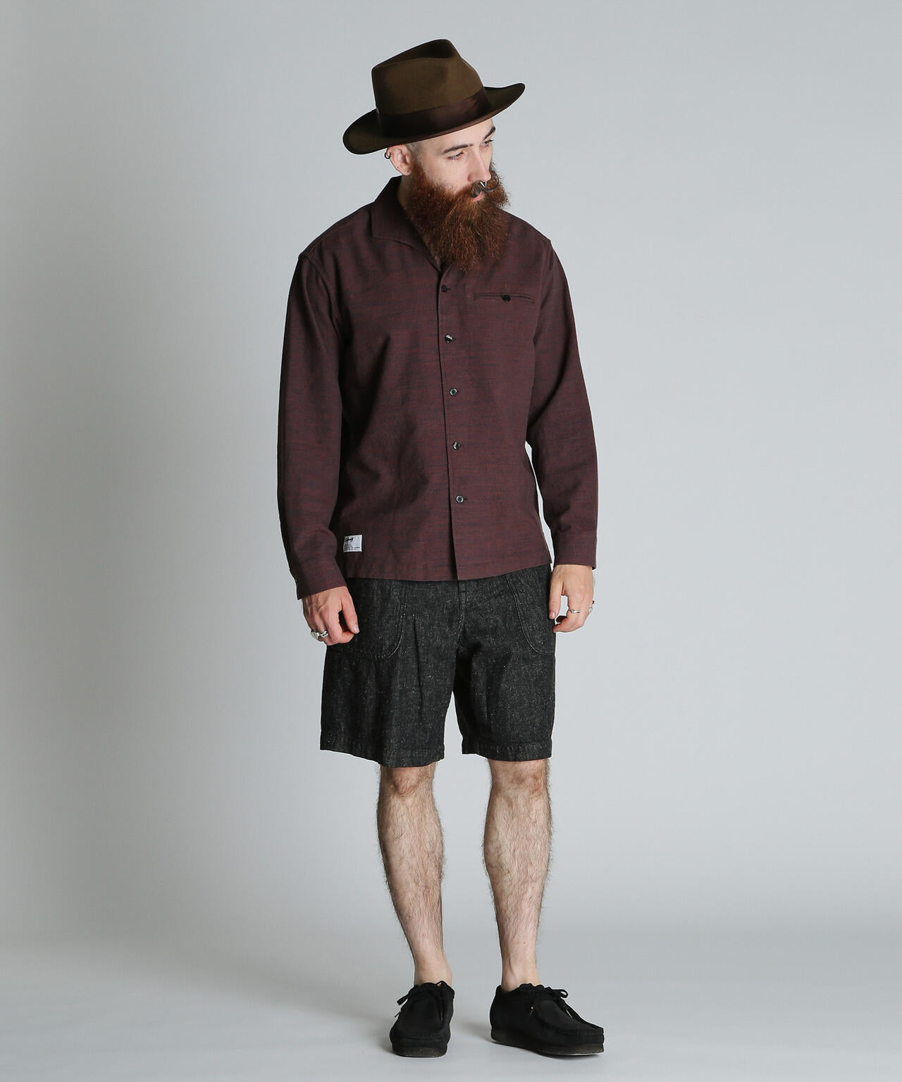 MIX SHARK COLLAR SHIRT/ミックスシャーク カラーシャツ