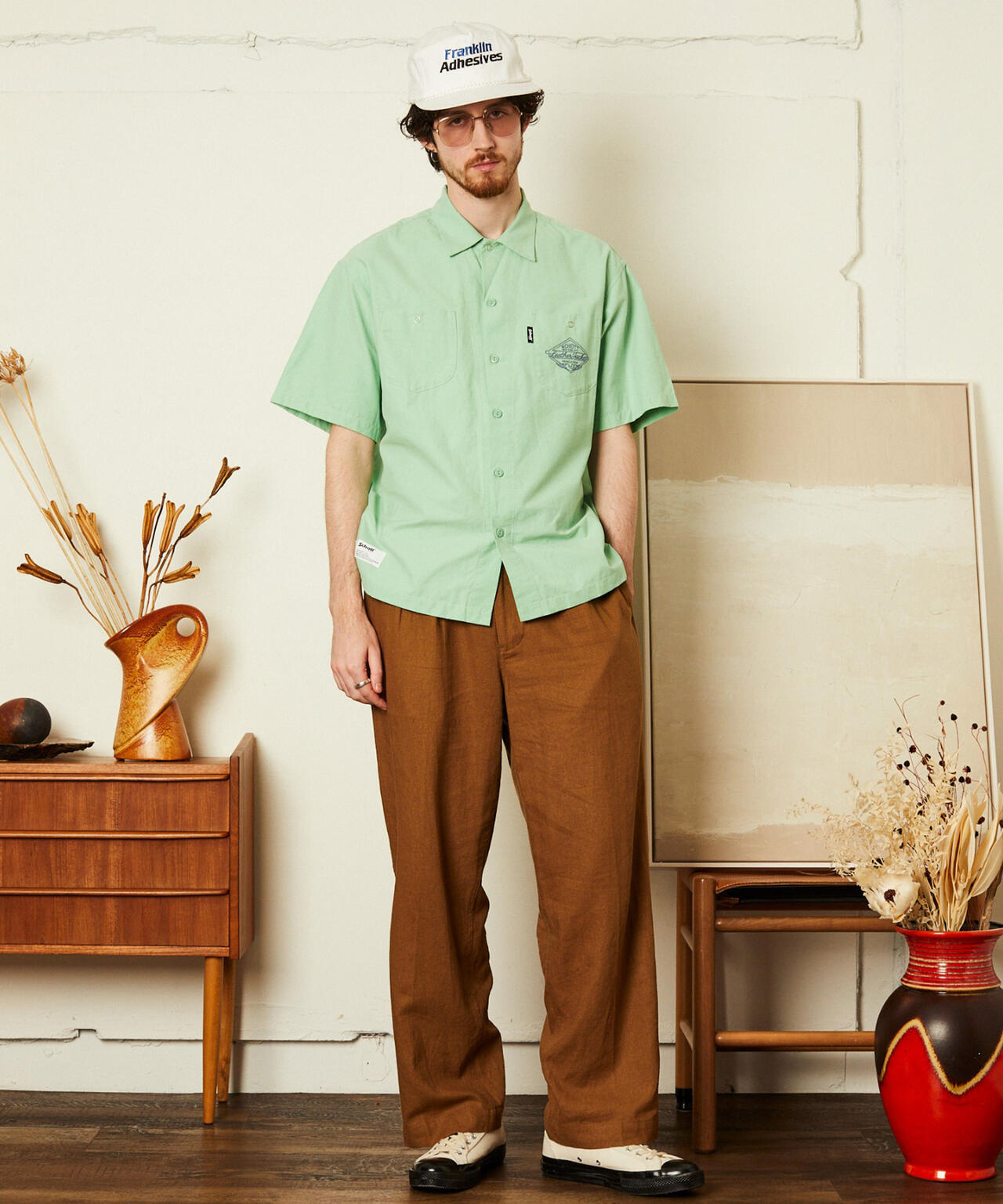 NC SHIRT EMB/エヌシー 刺繍 シャツ