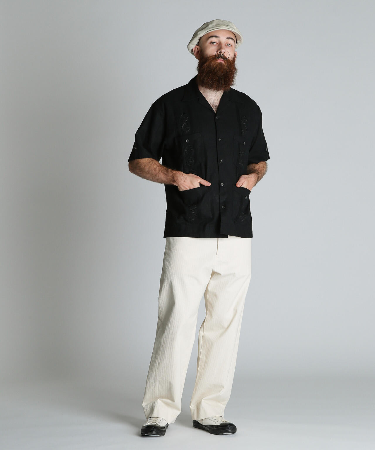 LINEN GUAYABERA SHIRT/リネン キューバシャツ