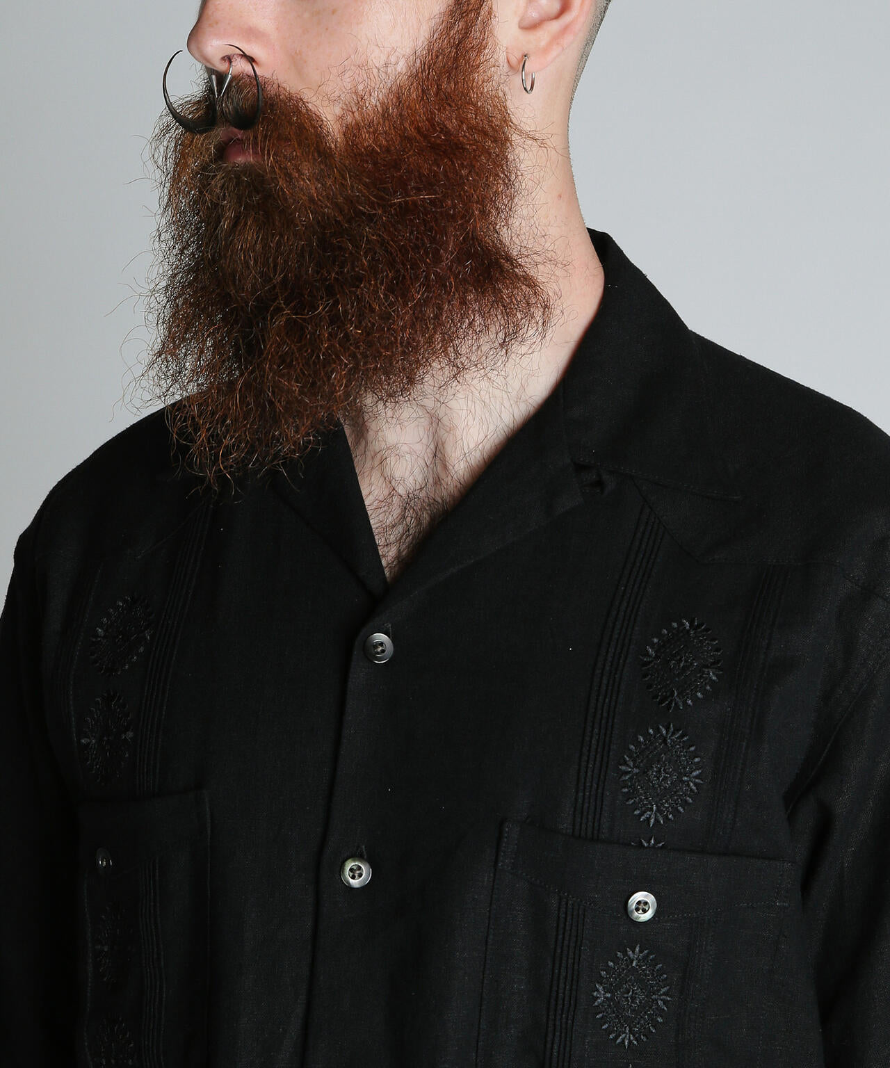 LINEN GUAYABERA SHIRT/リネン キューバシャツ