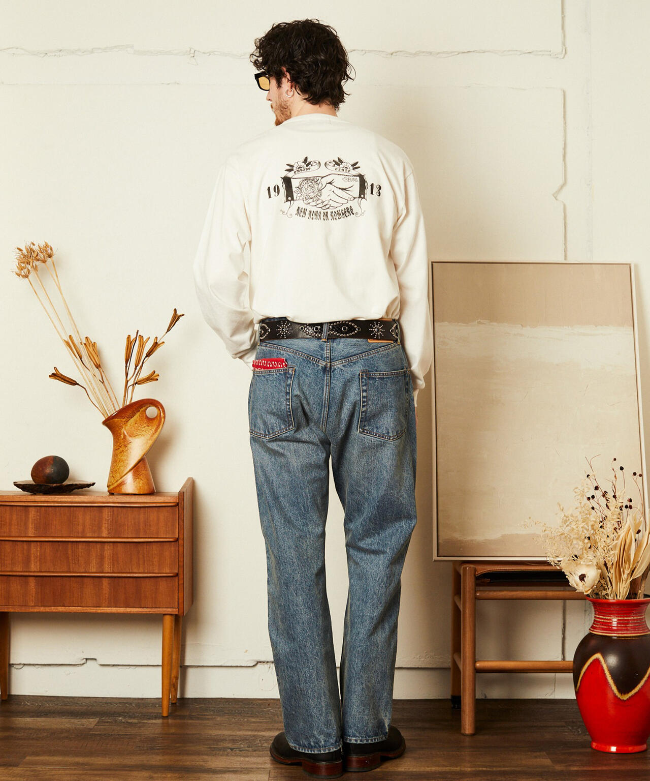 SHAKEHAND HENLEY LS T-SHIRT/シェイクハンド ヘンリーロンT