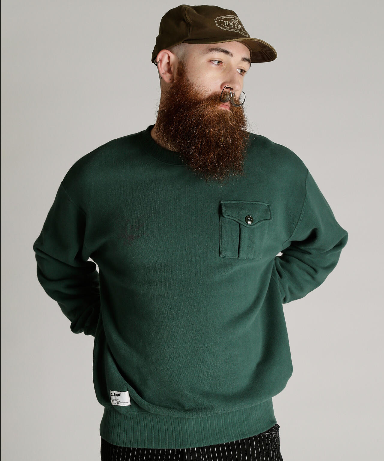 CREW SWEAT RIB STITCH EAGLE/クルースウェット リブステッチ イーグル