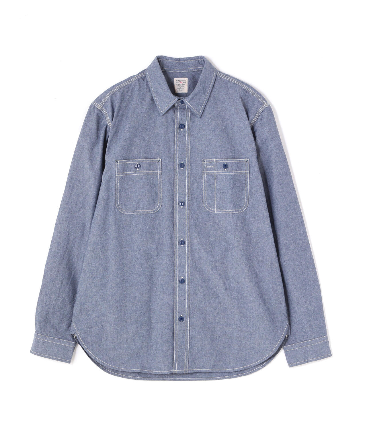 《DAILY/デイリー》BASIC CHAMBRAY LONG SLEEVE SHIRT / 長袖 ベーシック シャンブレー シャツ /