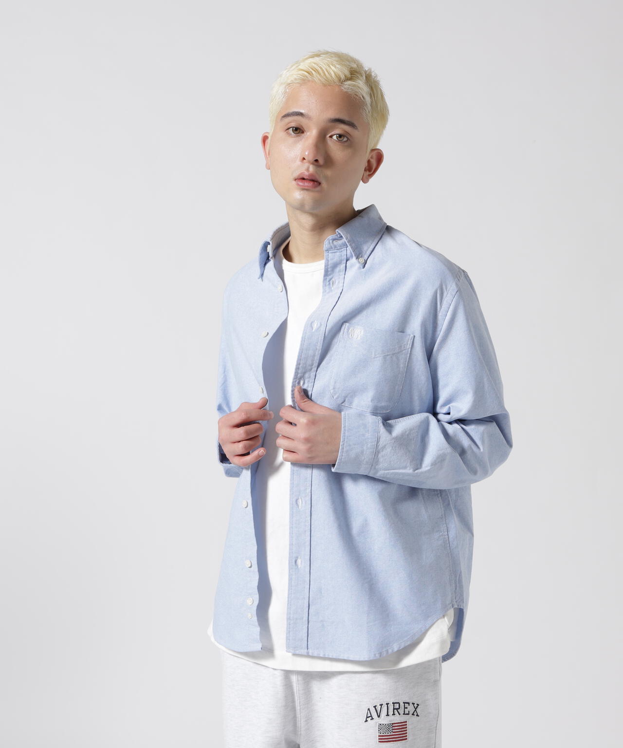 《DAILY/デイリー》BASIC OXFORD LONG SLEEVE B.D. SHIRT / 長袖 ベーシック オックスフォードシャツ