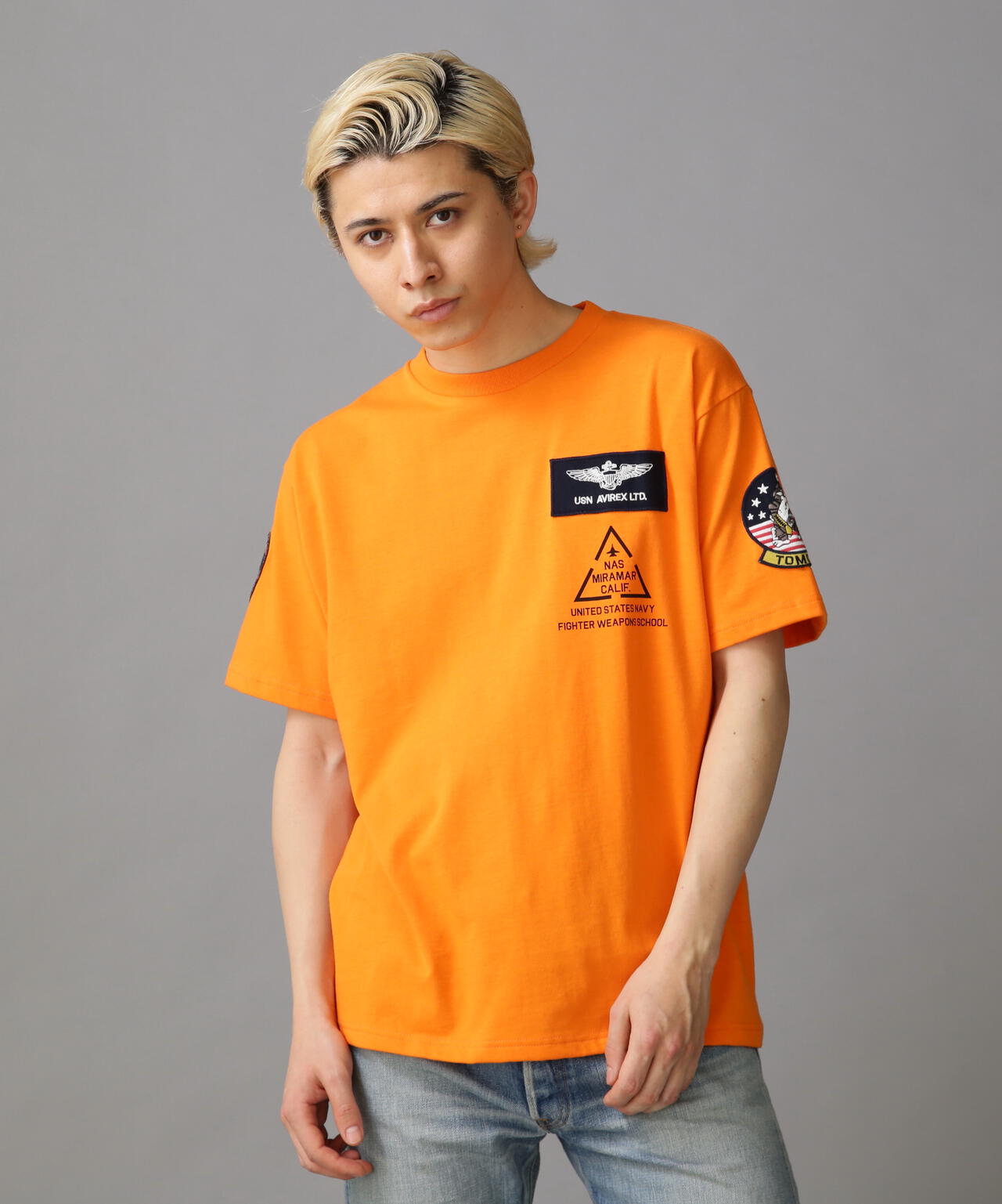TOP GUN PATCH & PRINT T-SHIRT / トップガン パッチ & プリント Tシャツ