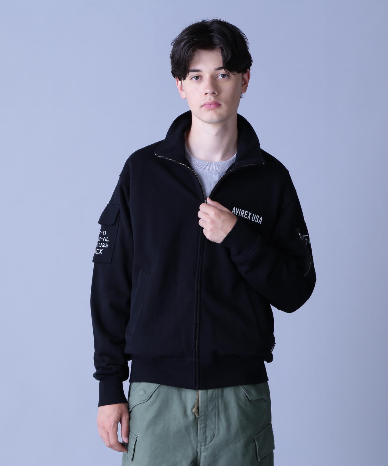 FATIGUE STAND ZIPUP SWEAT / ファティーグ ジップアップ スウェット / AVIREX / アヴィレックス