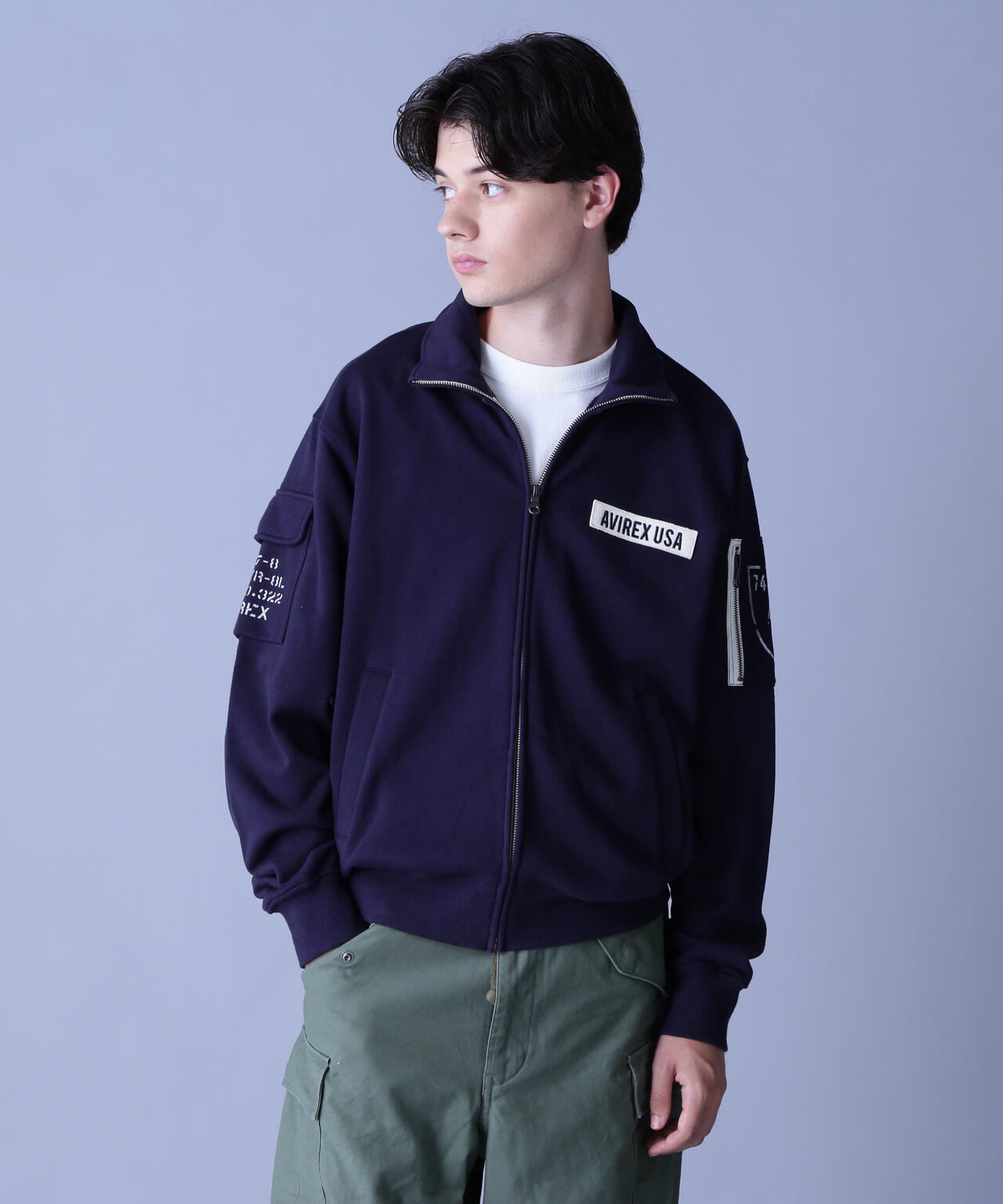 FATIGUE STAND ZIPUP SWEAT / ファティーグ ジップアップ スウェット / AVIREX / アヴィレックス