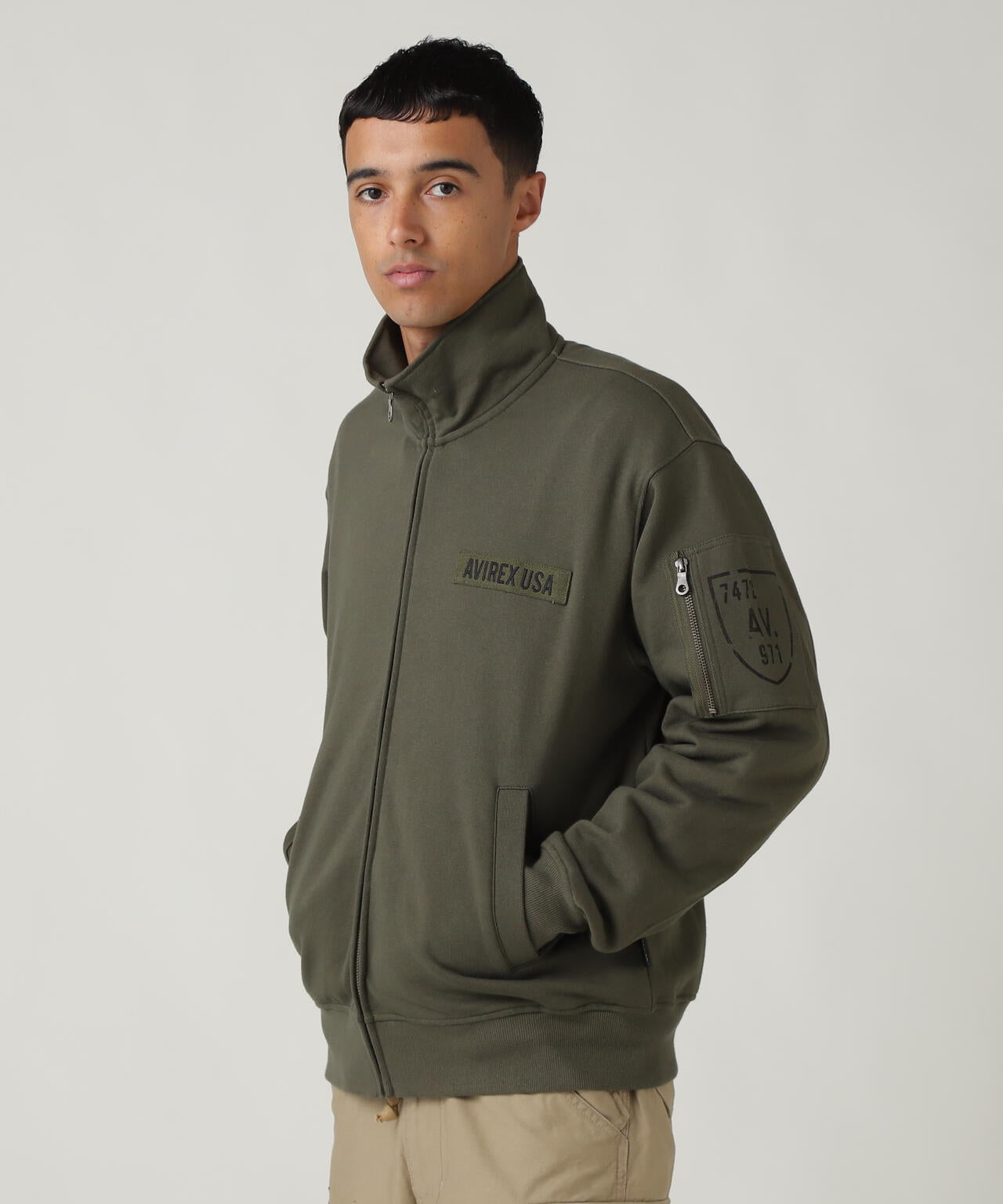 FATIGUE STAND ZIPUP SWEAT / ファティーグ ジップアップ スウェット / AVIREX / アヴィレックス