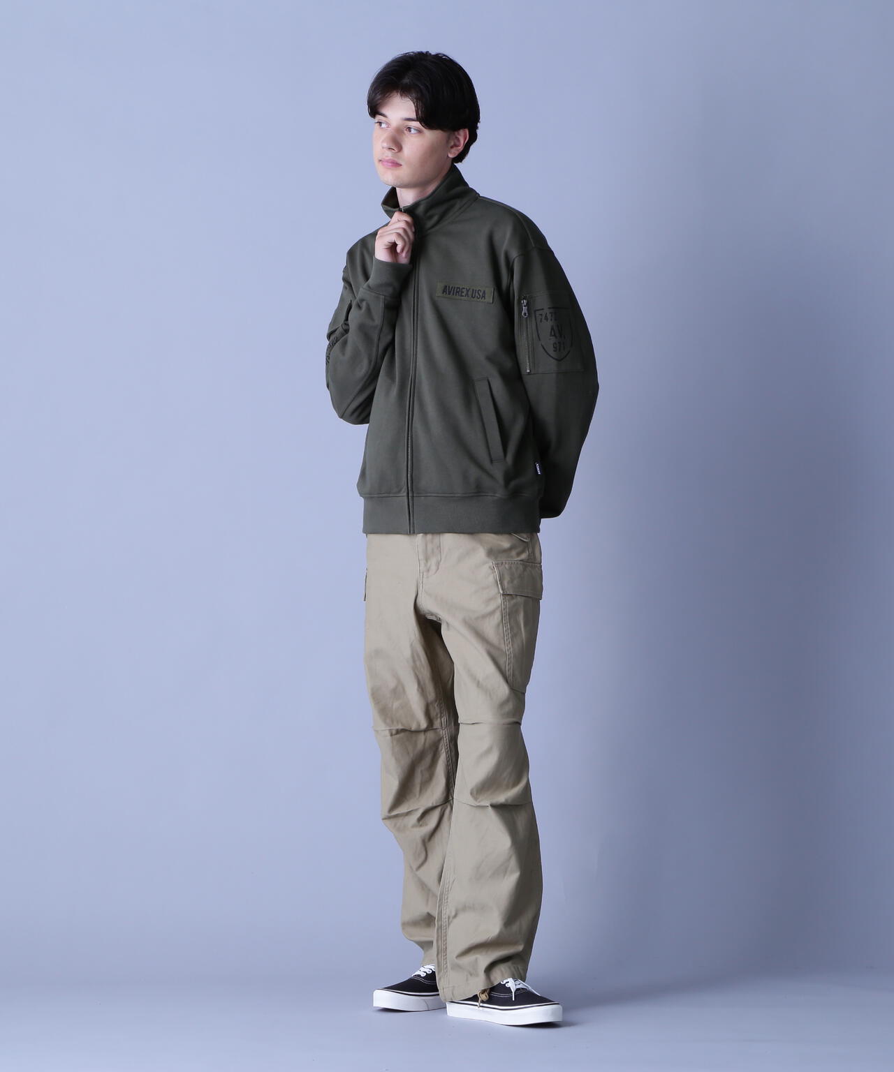 FATIGUE STAND ZIPUP SWEAT / ファティーグ ジップアップ スウェット / AVIREX / アヴィレックス