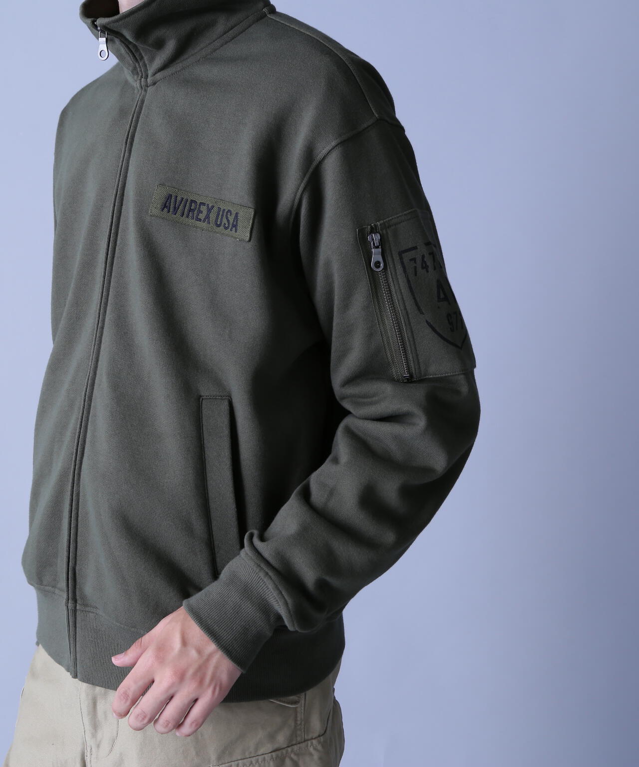 FATIGUE STAND ZIPUP SWEAT / ファティーグ ジップアップ スウェット / AVIREX / アヴィレックス