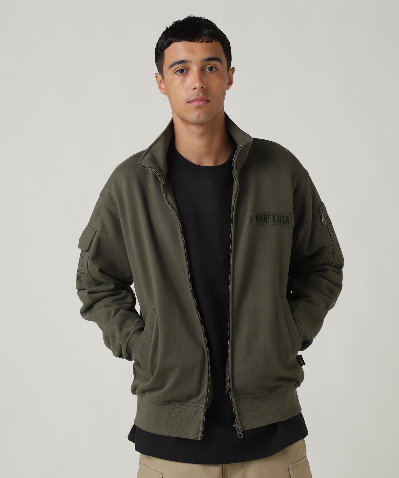 FATIGUE STAND ZIPUP SWEAT / ファティーグ ジップアップ スウェット / AVIREX / アヴィレックス