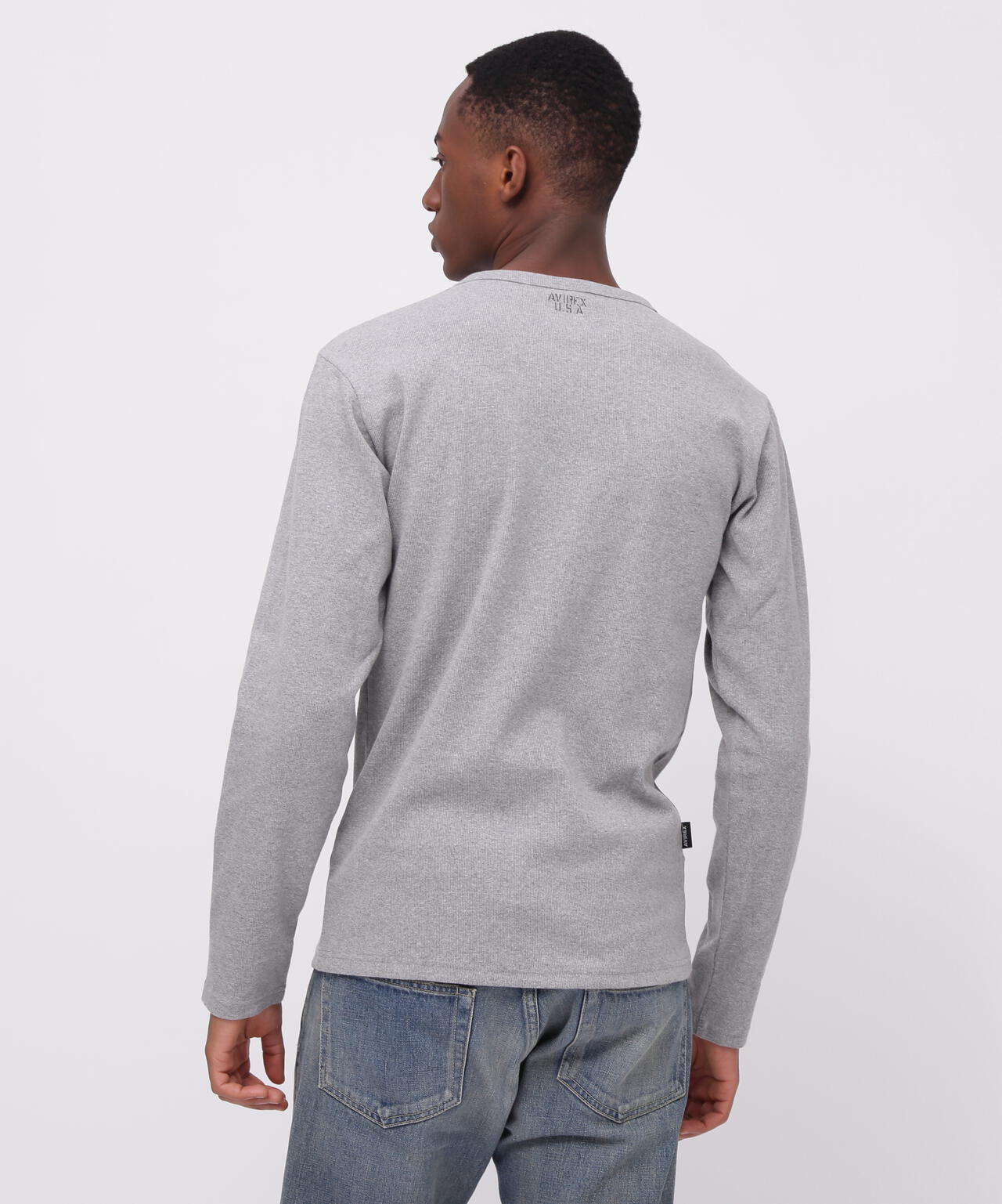 《DAILY/デイリー》RIB L/S CREW NECK T-SHIRT