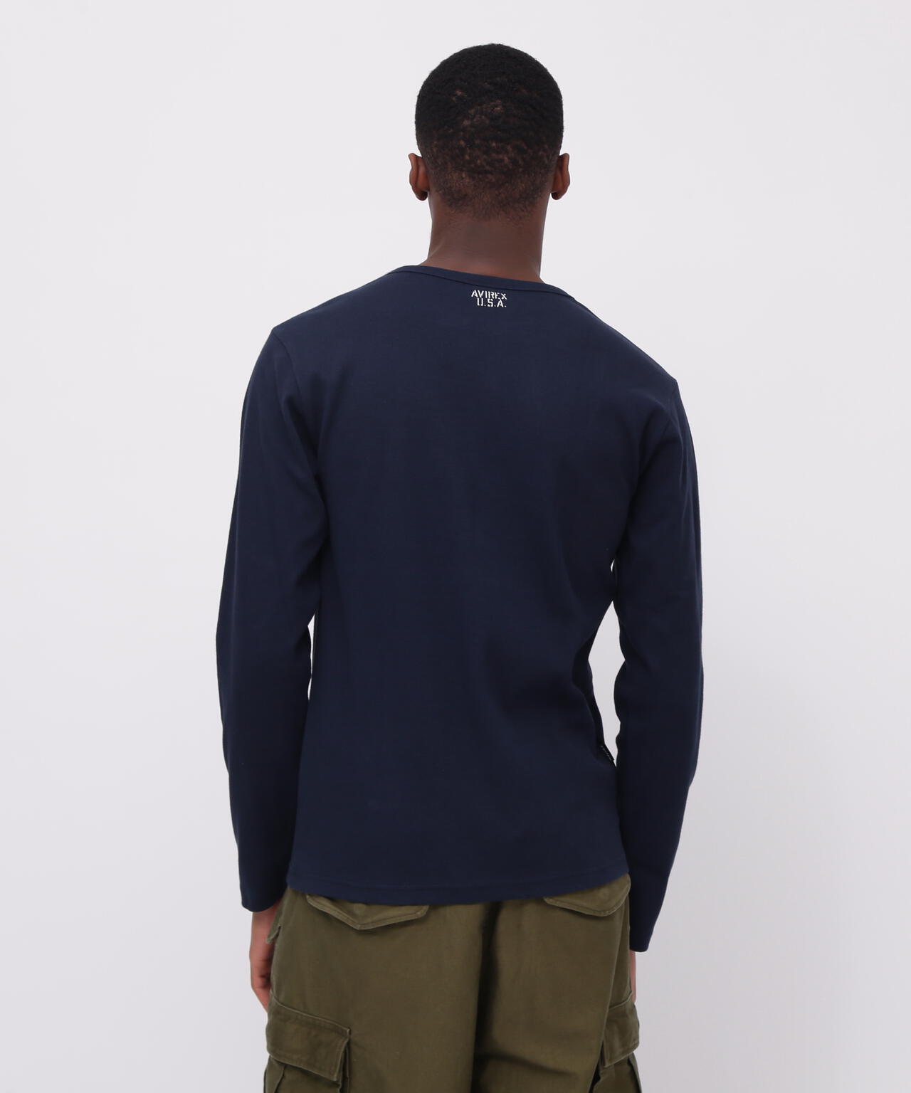 《DAILY/デイリー》RIB L/S CREW NECK T-SHIRT
