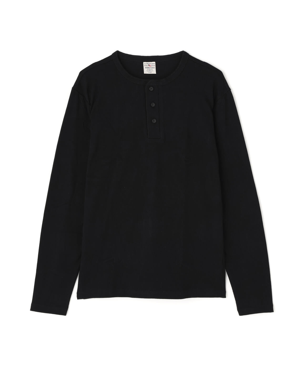 《DAILY/デイリー》RIB L/S HENLEY NECK T-SHIRT