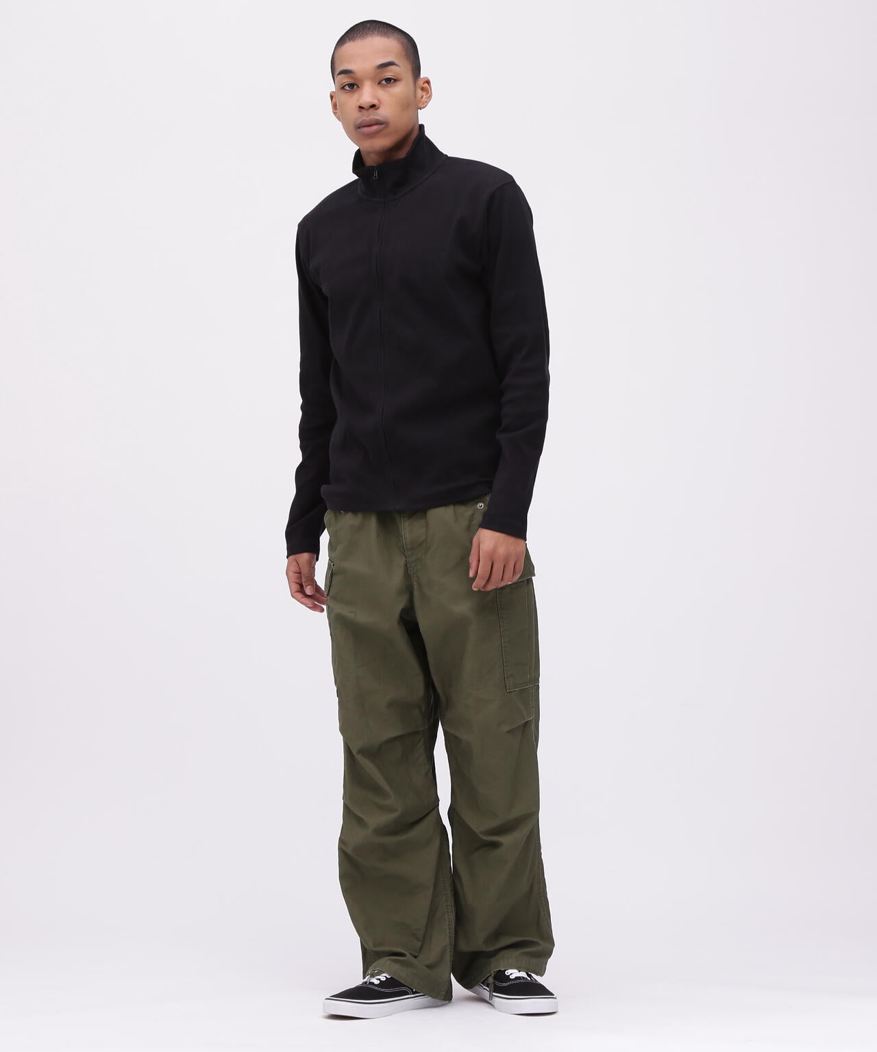 《DAILY/デイリー》STAND ZIP RIB JACKET/スタンドジップ リブ ジャケット