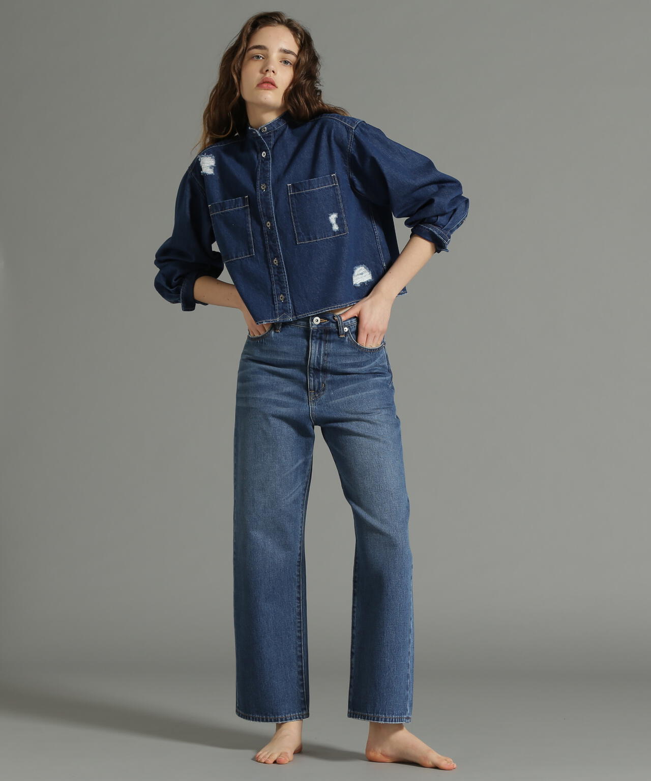 《Belle LINE》BASIC STRAIGHT DENIM PANTS