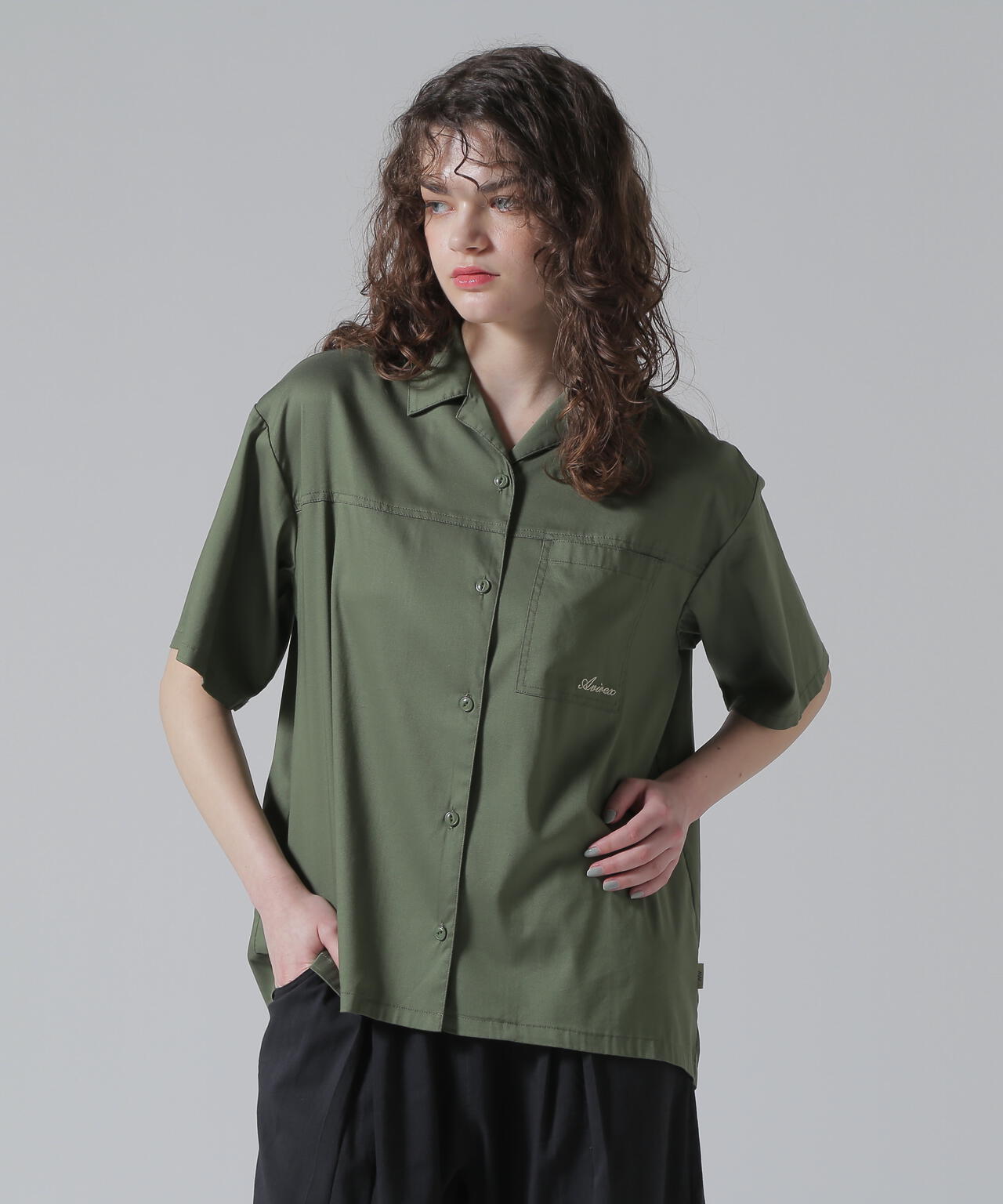 《直営店限定》WOMEN'S BACK RIBBON TENCEL SHIRTS/バックリボン テンセルシャツ