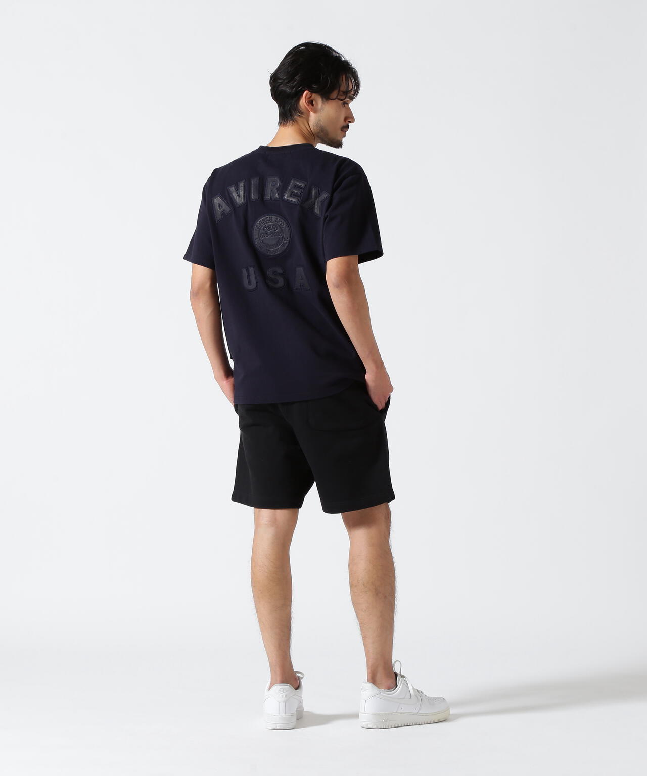 《50th Anniversary》LEATHER PATCHED VARSITY T-SHIRT / レザー パッチド バーシティ 半袖T