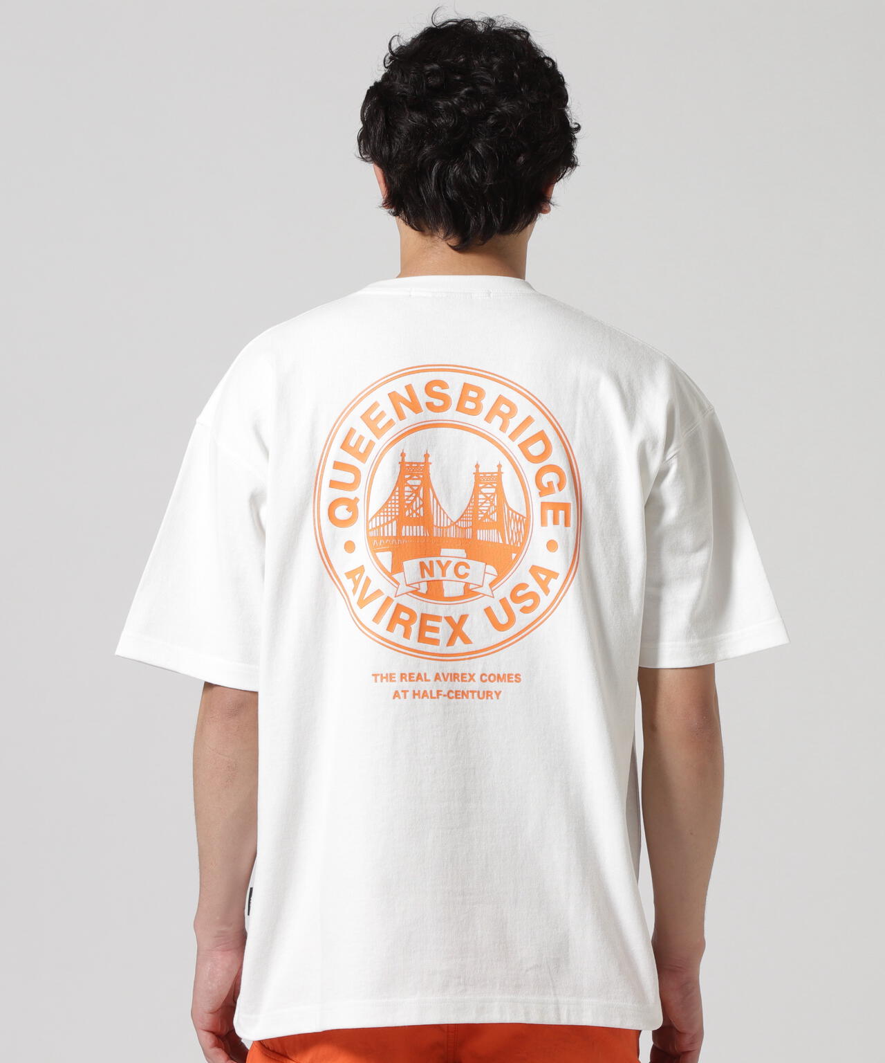 CIRCLE LOGO T-SHIRT "QUEENS BRIDGE" / サークルロゴ 半袖Tシャツ / AVIREX / アヴィレックス
