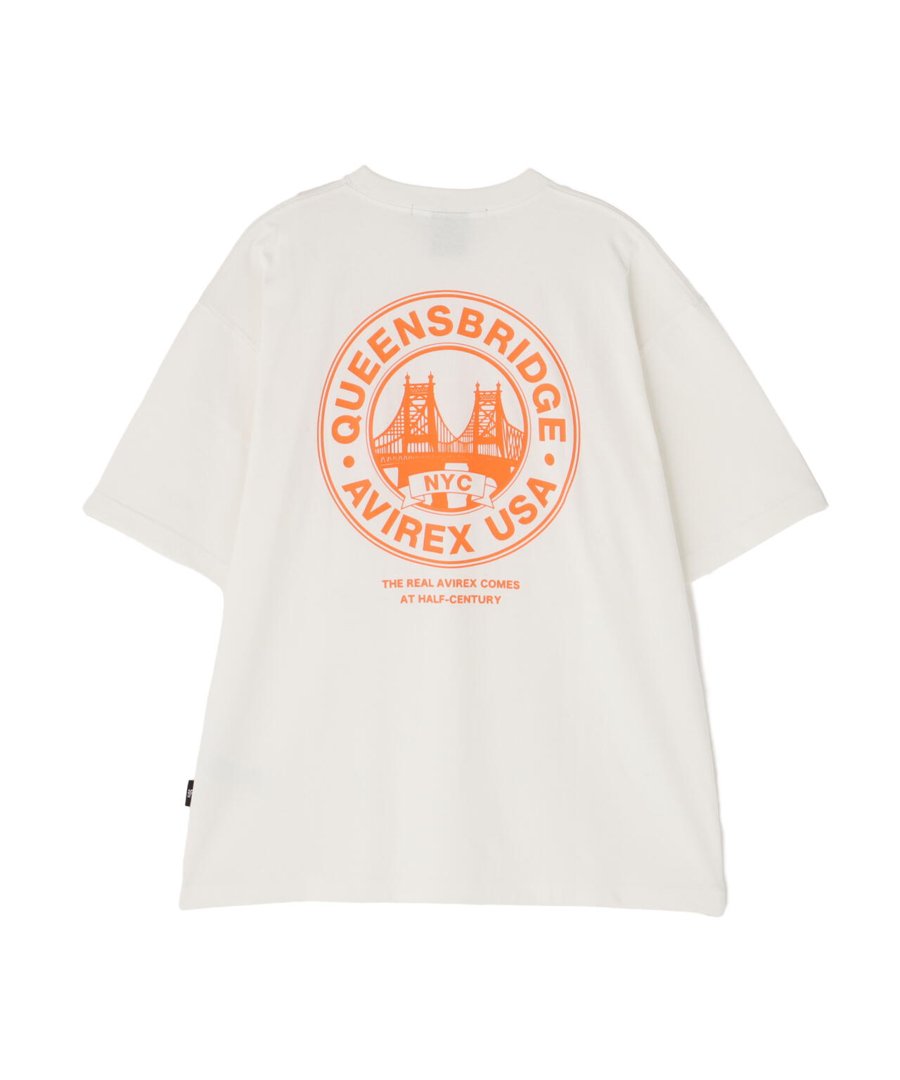 CIRCLE LOGO T-SHIRT "QUEENS BRIDGE" / サークルロゴ 半袖Tシャツ / AVIREX / アヴィレックス