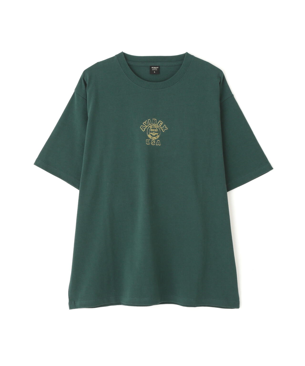 《WEB&DEPOT限定》ONE POINT EMB T-SHIRT"VARSITY LOGO" / ワンポイントロゴ 刺繍 半袖Tシャツ