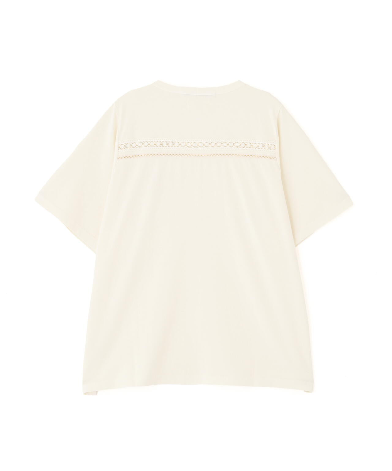 《直営店限定》LACE DETAILS EMBROIDERY T-SHIRT/レースディテール刺繍Tシャツ