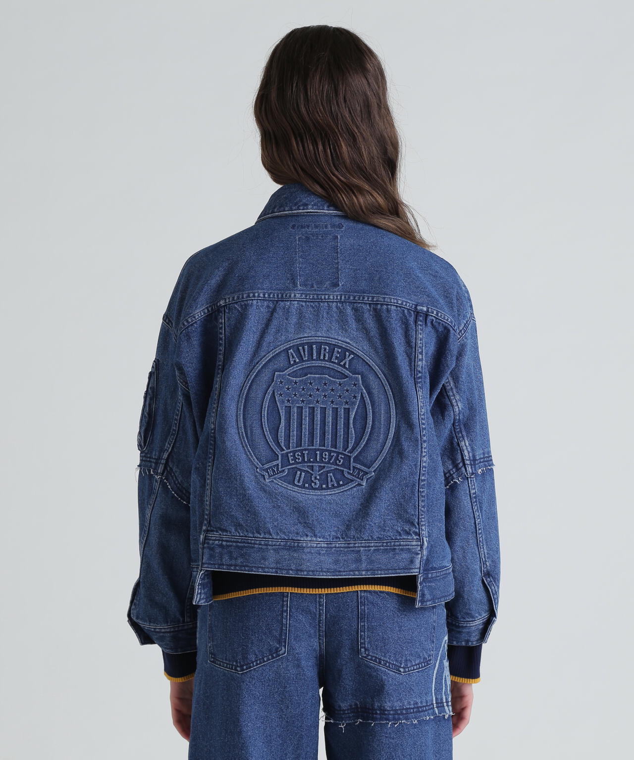 L/S EMBOSSING DENIM JACKET/エンボス デニムジャケット