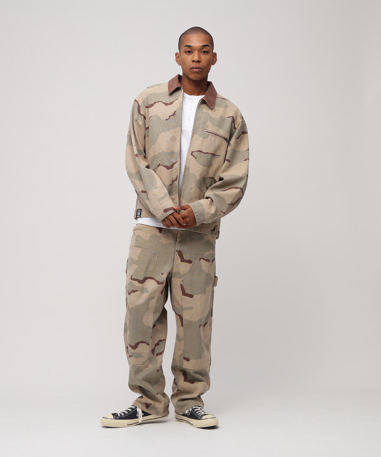 CAMO DOUBLE KNEE DUCK PAINTER PANTS