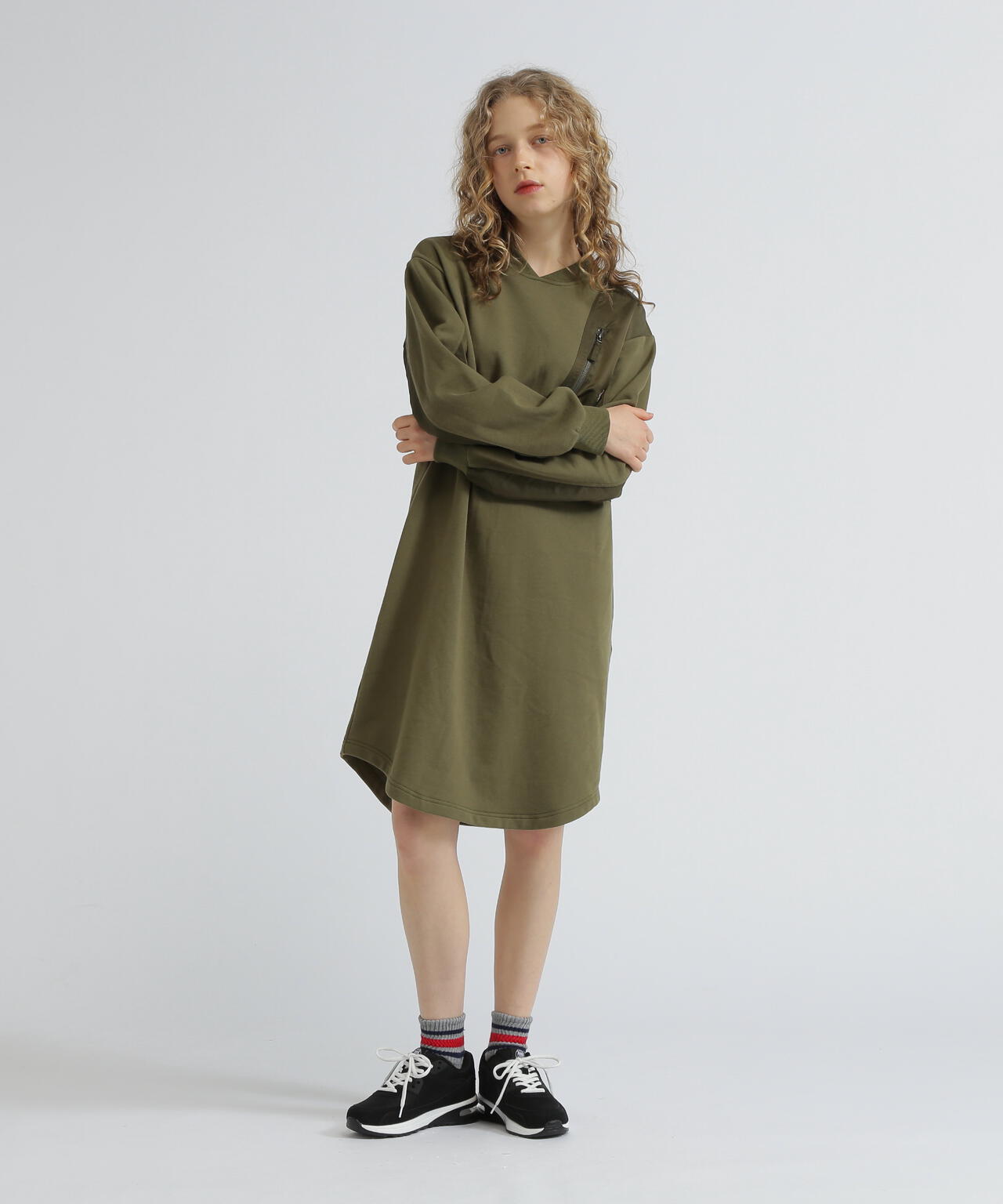 《SOUVENIR COLLECTION》WOMAN/NYLON COMBI MILITARY ONEPIECE