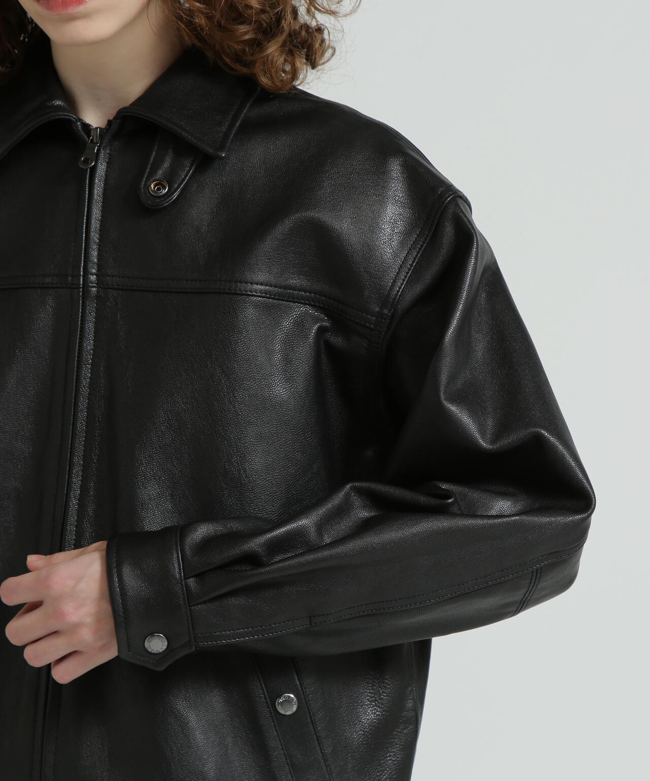《WOMAN》GOAT VEGE SWING TOP/LEATHER JACKET