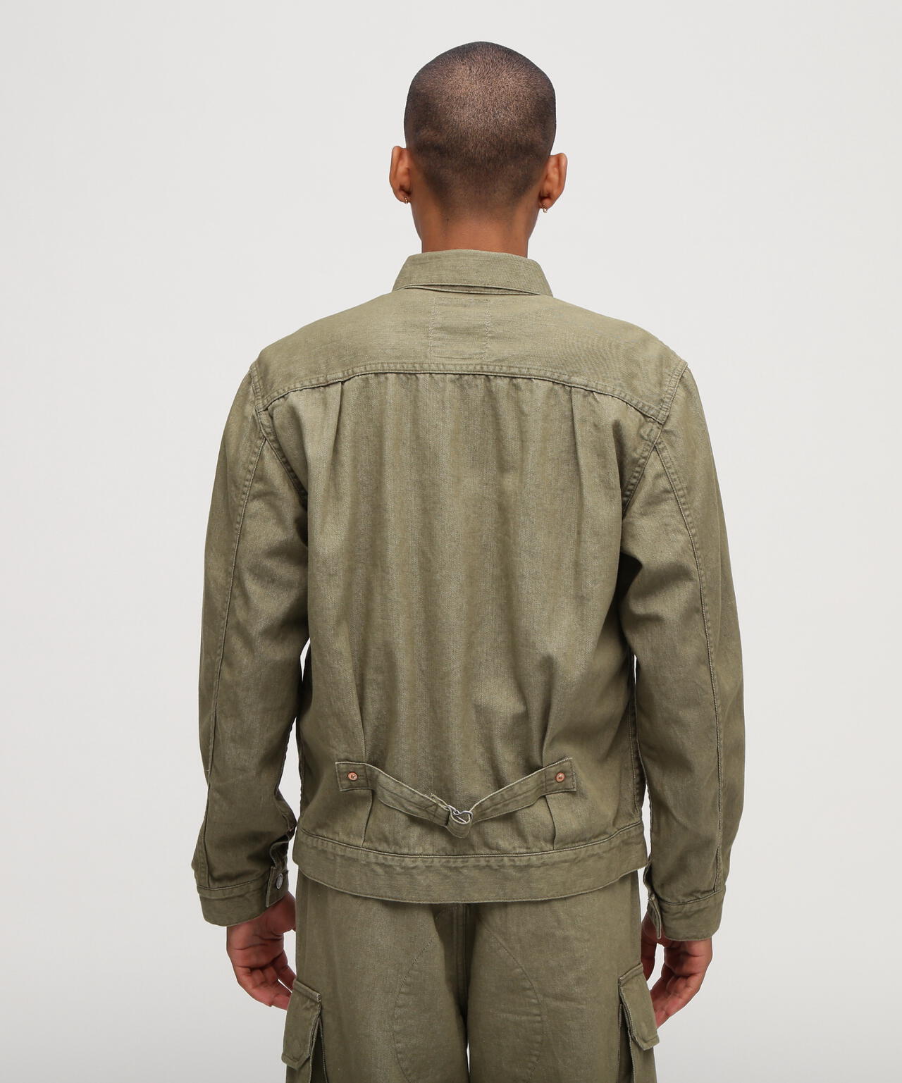 《TFQP by HANDROOM》GREEN SELVEDGE MILITARY DENIM JACKET